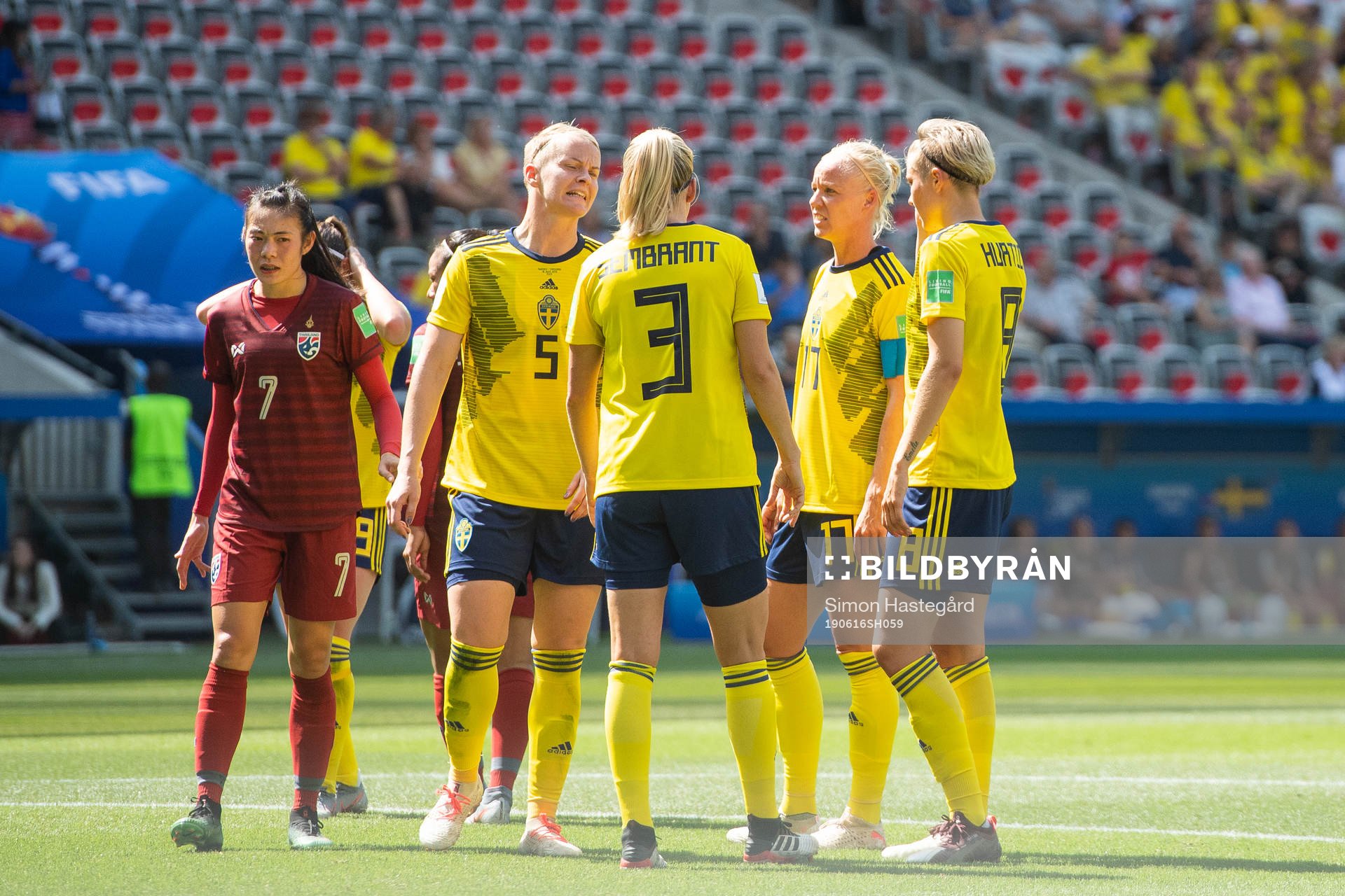 Nilla Fischer, Linda Sembrant, Caroline Seger and Lina