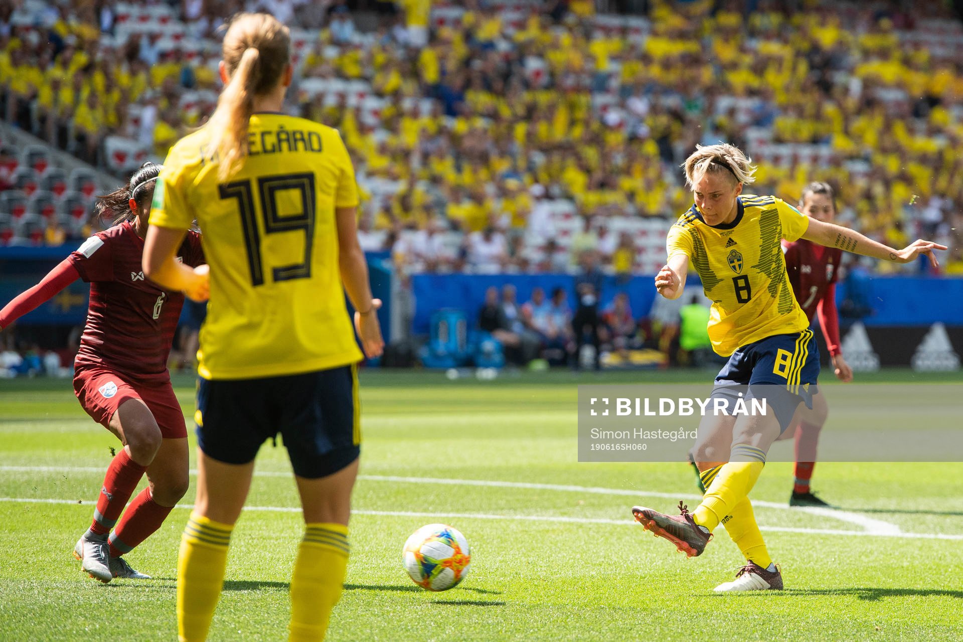 Lina Hurtig of Sweden with a shot