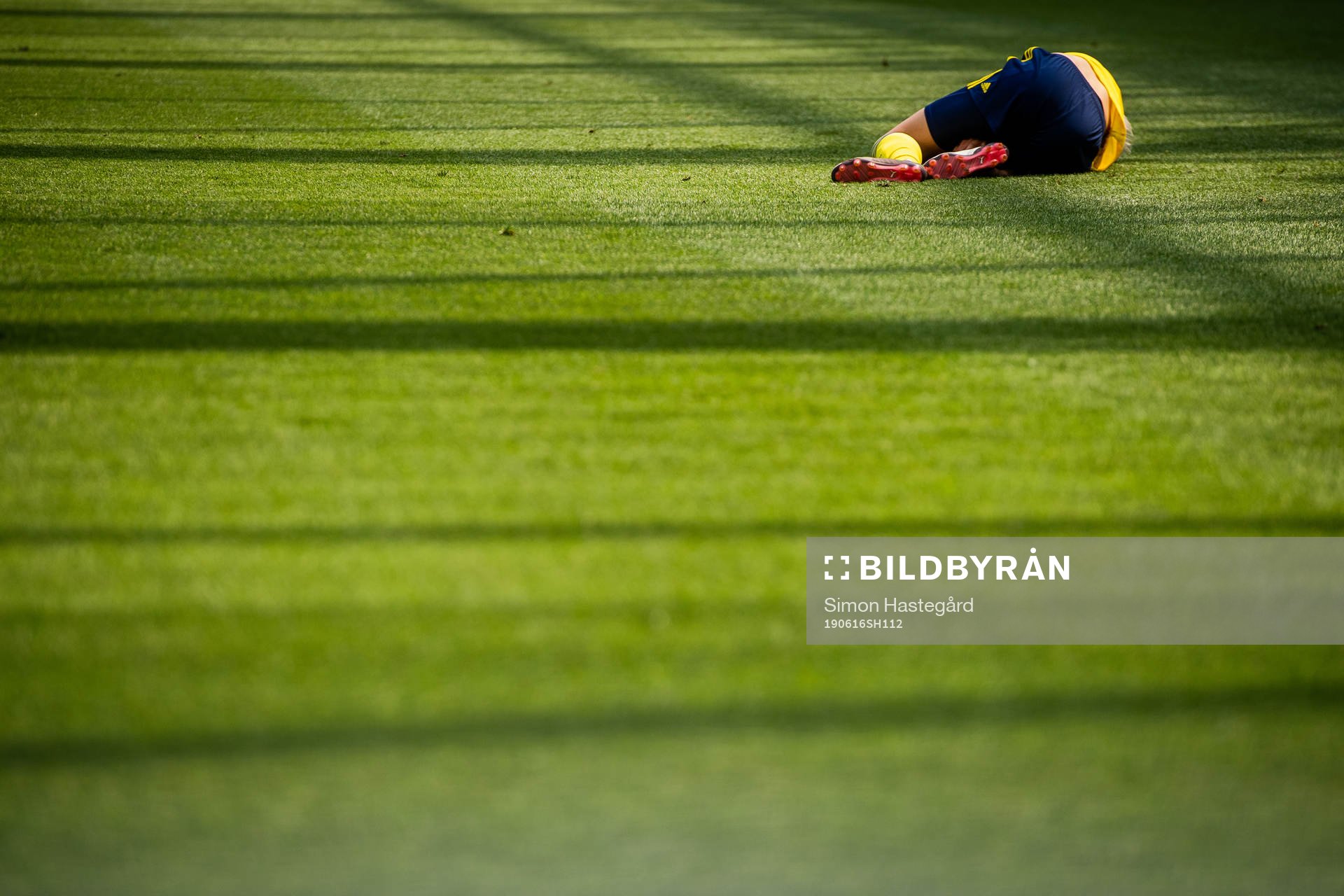Lina Hurtig of Sweden in pain