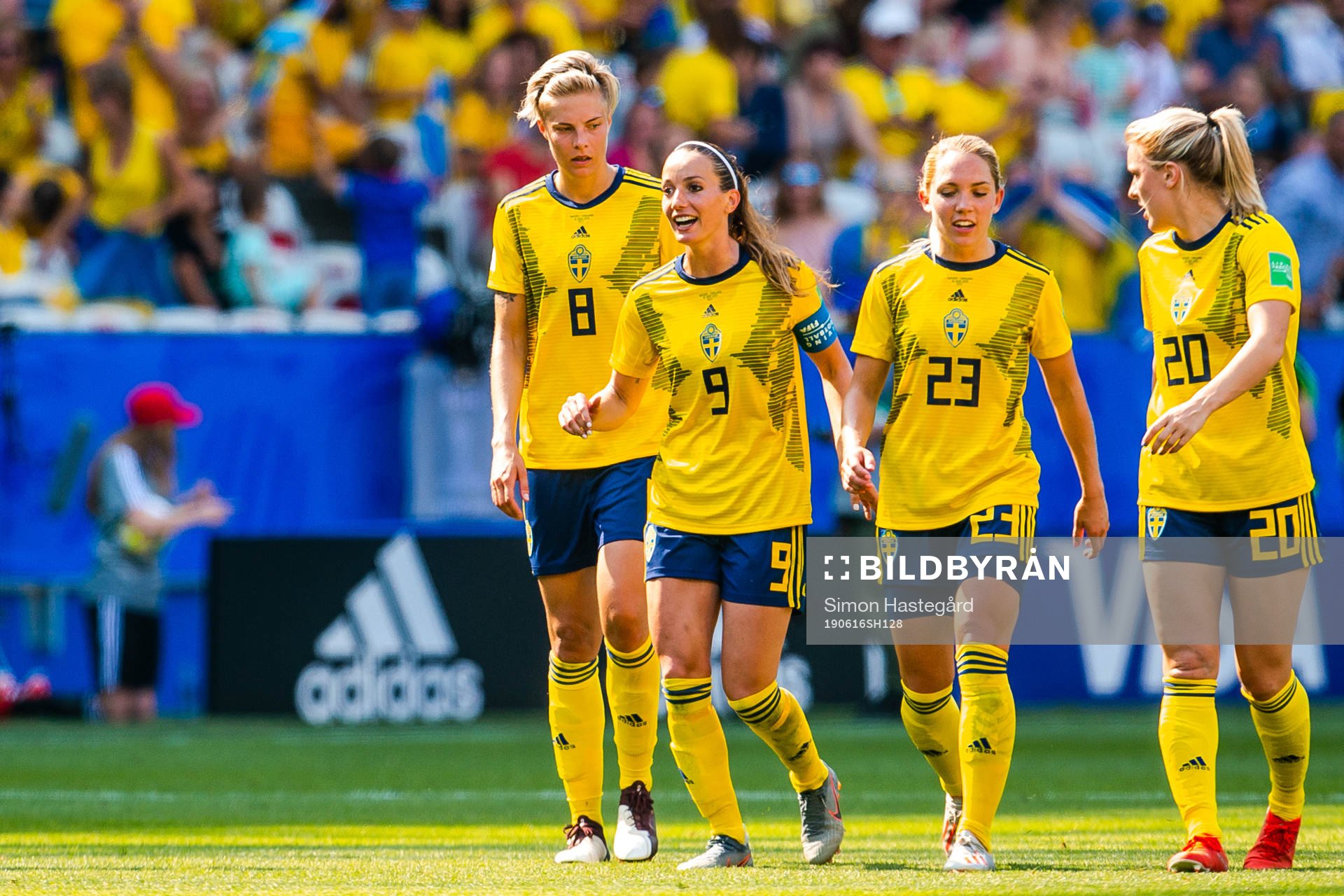 Lina Hurtig, Kosovare Asllani, Elin Rubensson and Mimmi