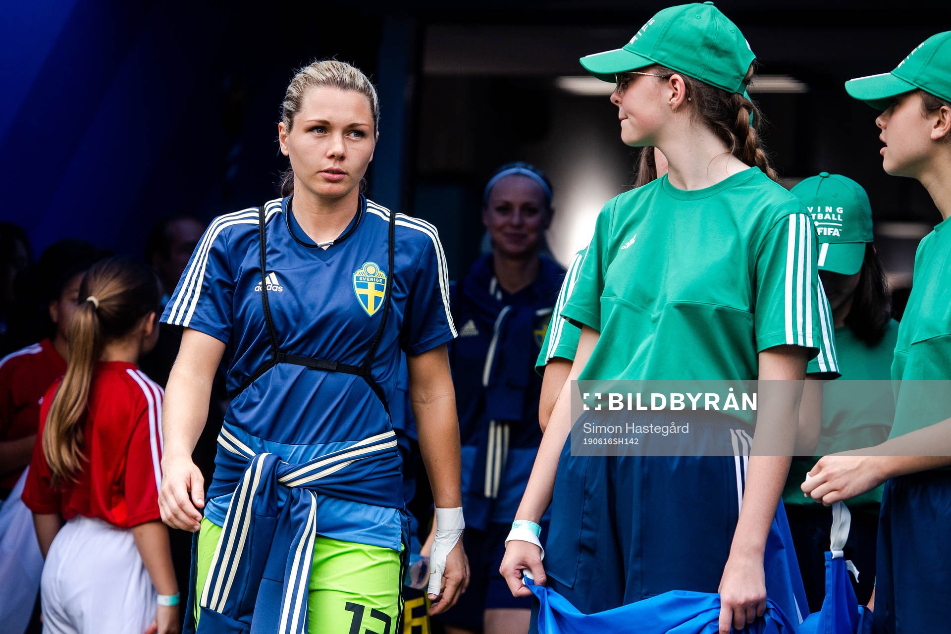 Goalkeeper Jennifer Falk of Sweden
