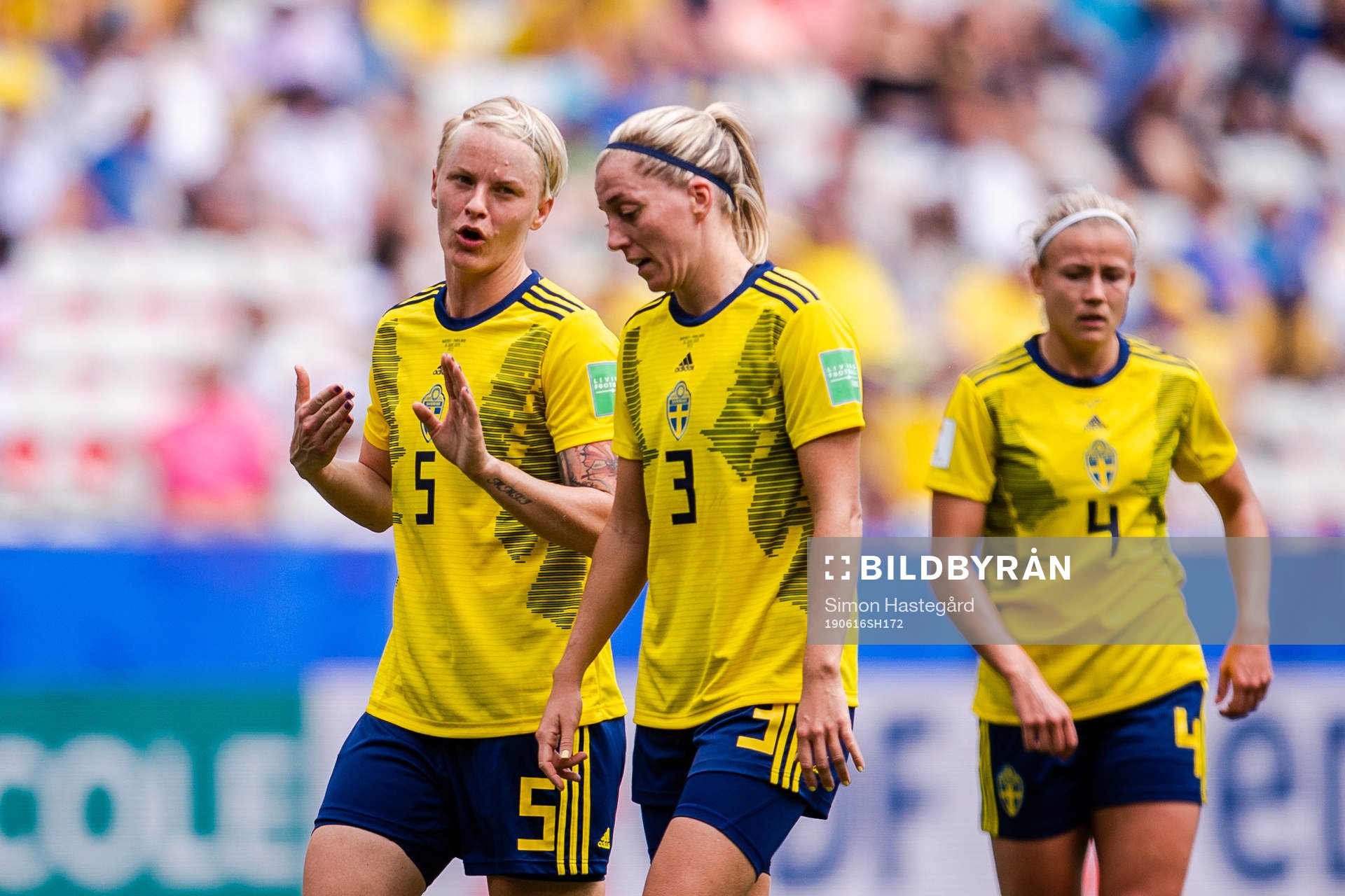 Nilla Fischer , Linda Sembrant and Hanna Glas of Sweden