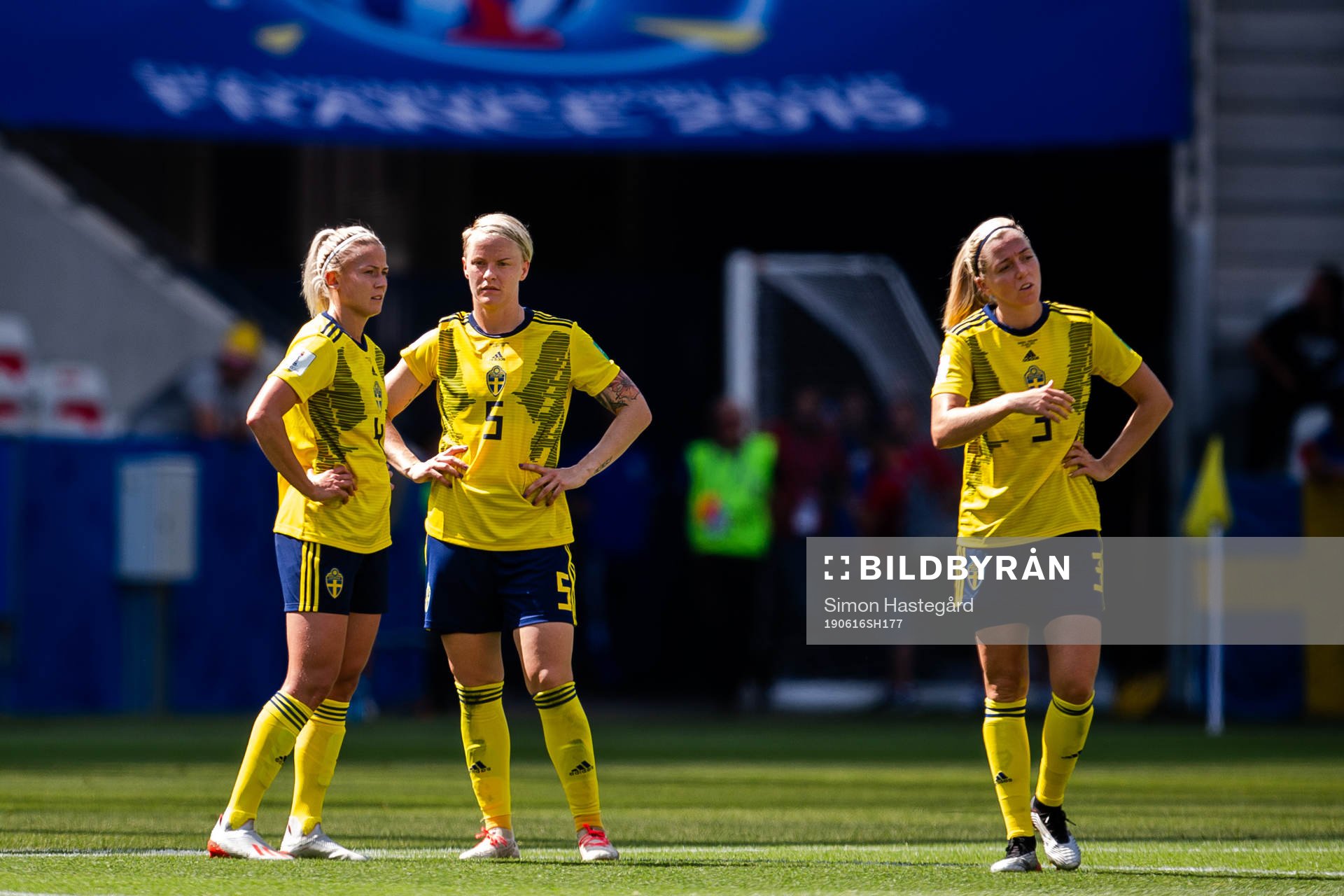 Hanna Glas , Nilla Fischer and Linda Sembrant of Sweden
