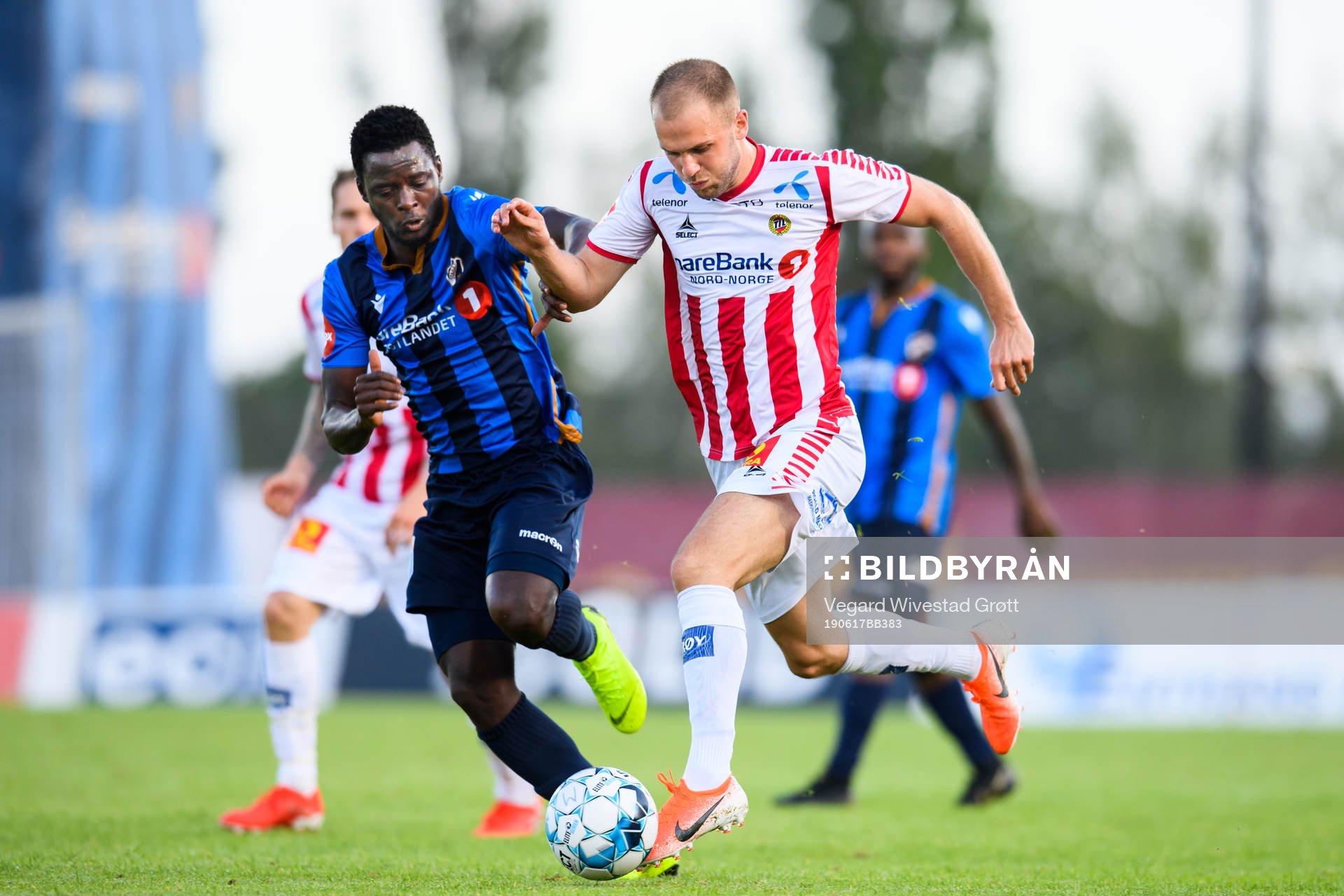 Luc Kassi of Stabæk and Lasse Nilsen of Tromsø