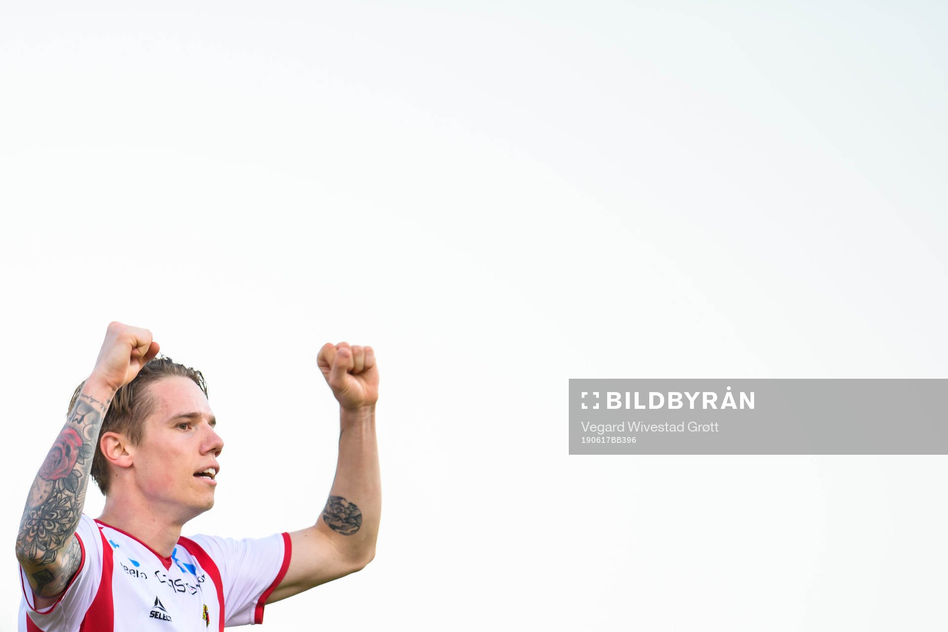 Robert Taylor of Tromsø celebrates
