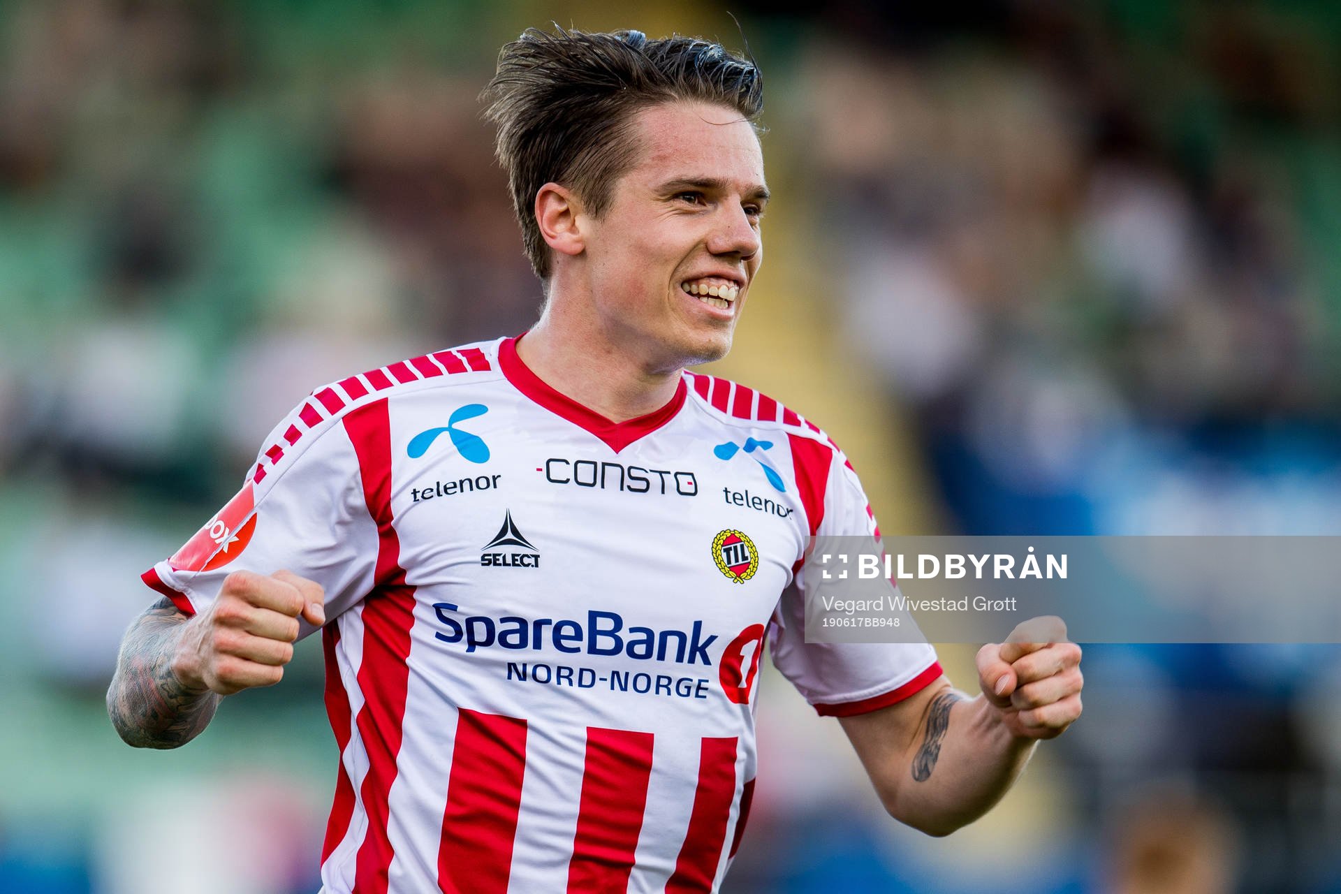 Robert Taylor of Tromsø celebrates