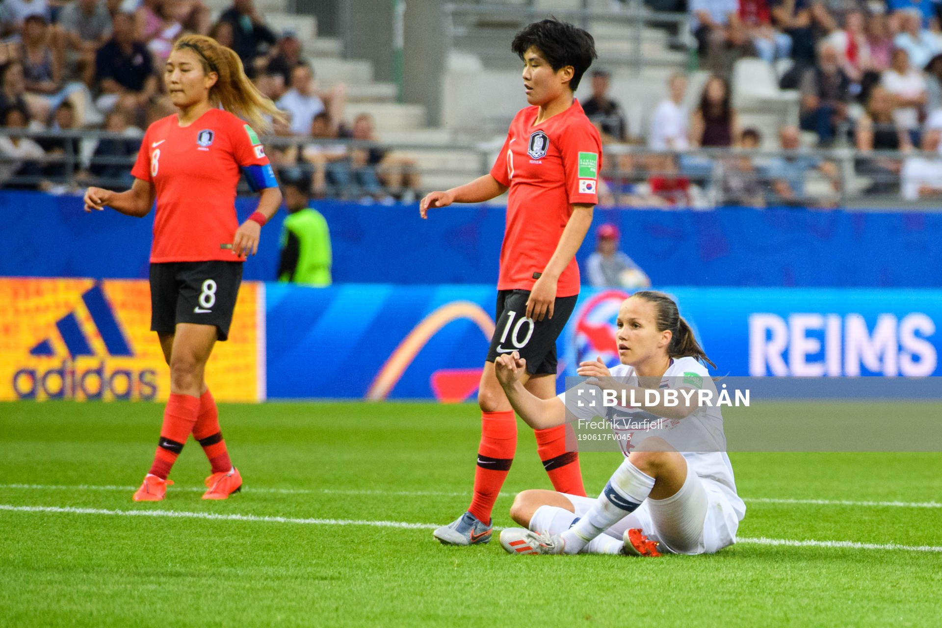 Guro Reiten of Norway looks dejected