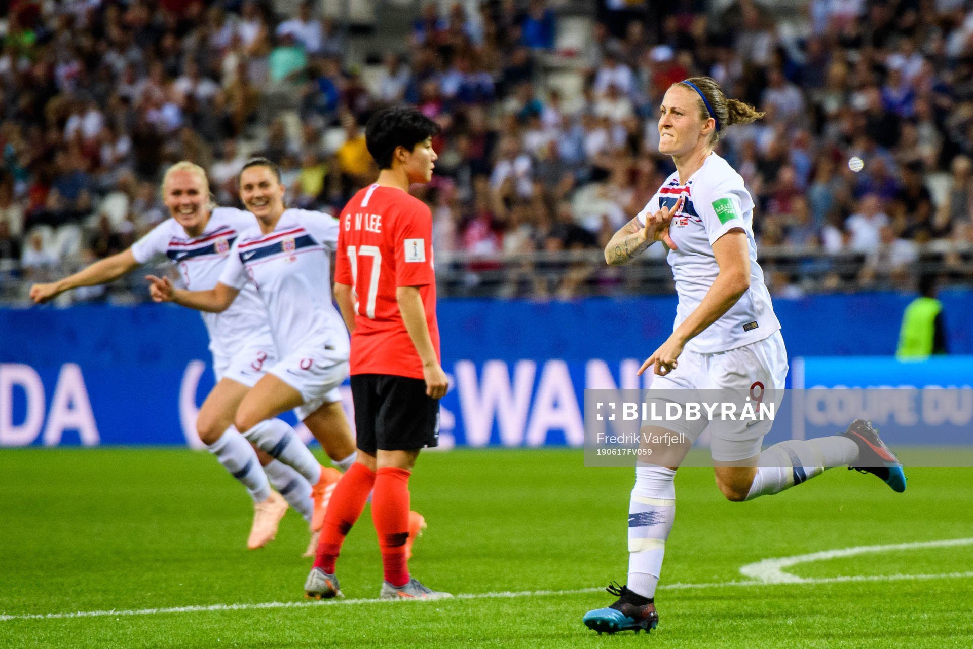 Isabell Lehn Herlovsen of Norway celebrates