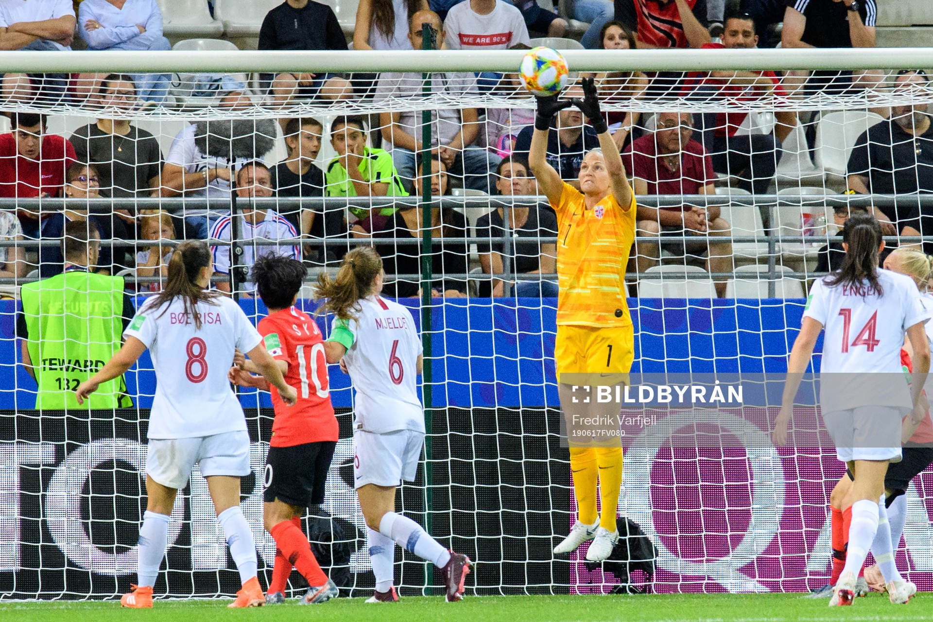 Goalkeeper Ingrid Hjelmseth of Norway