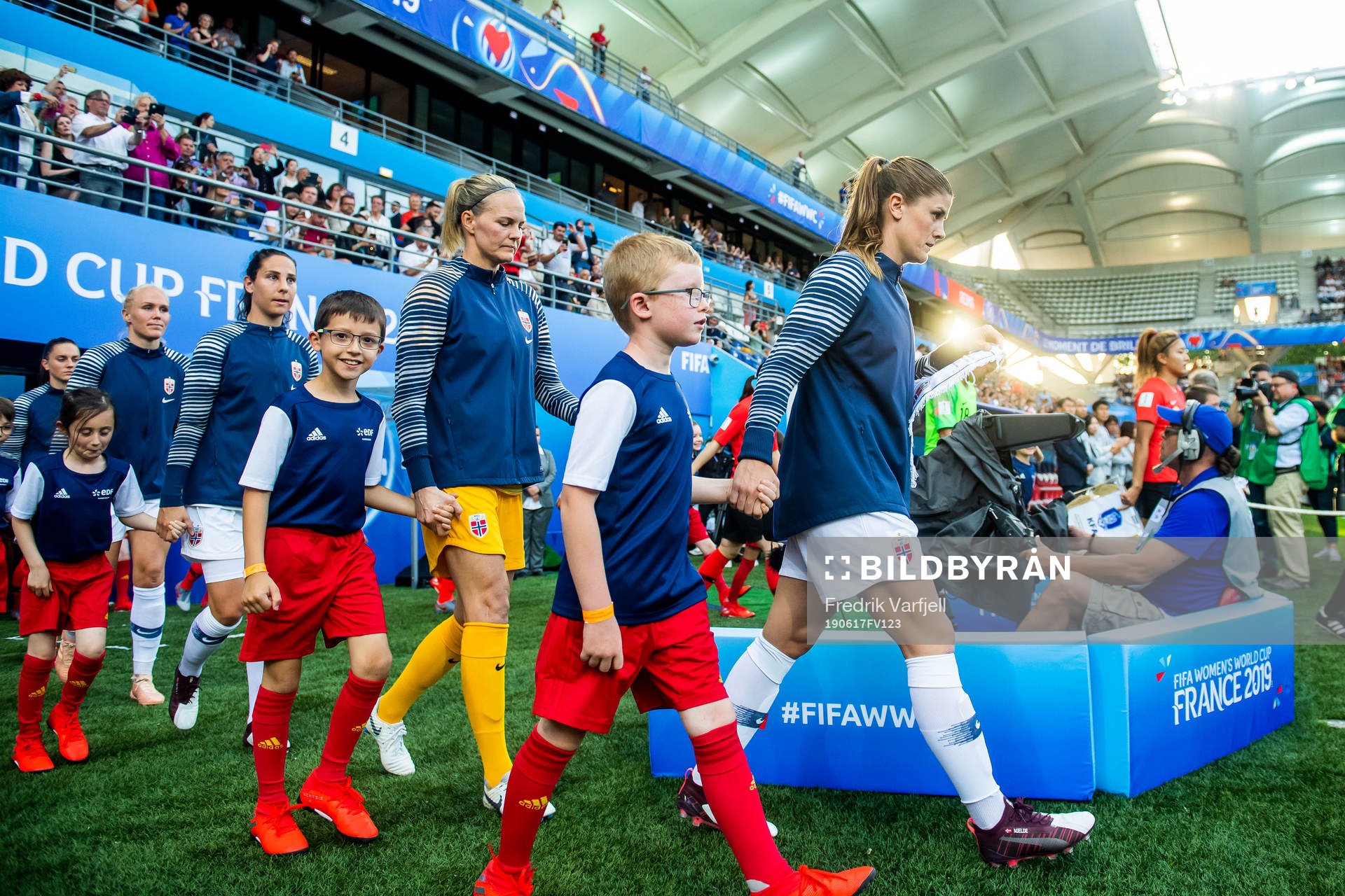 Ingrid Moe Wold, goalkeeper Ingrid Hjelmseth and Maren