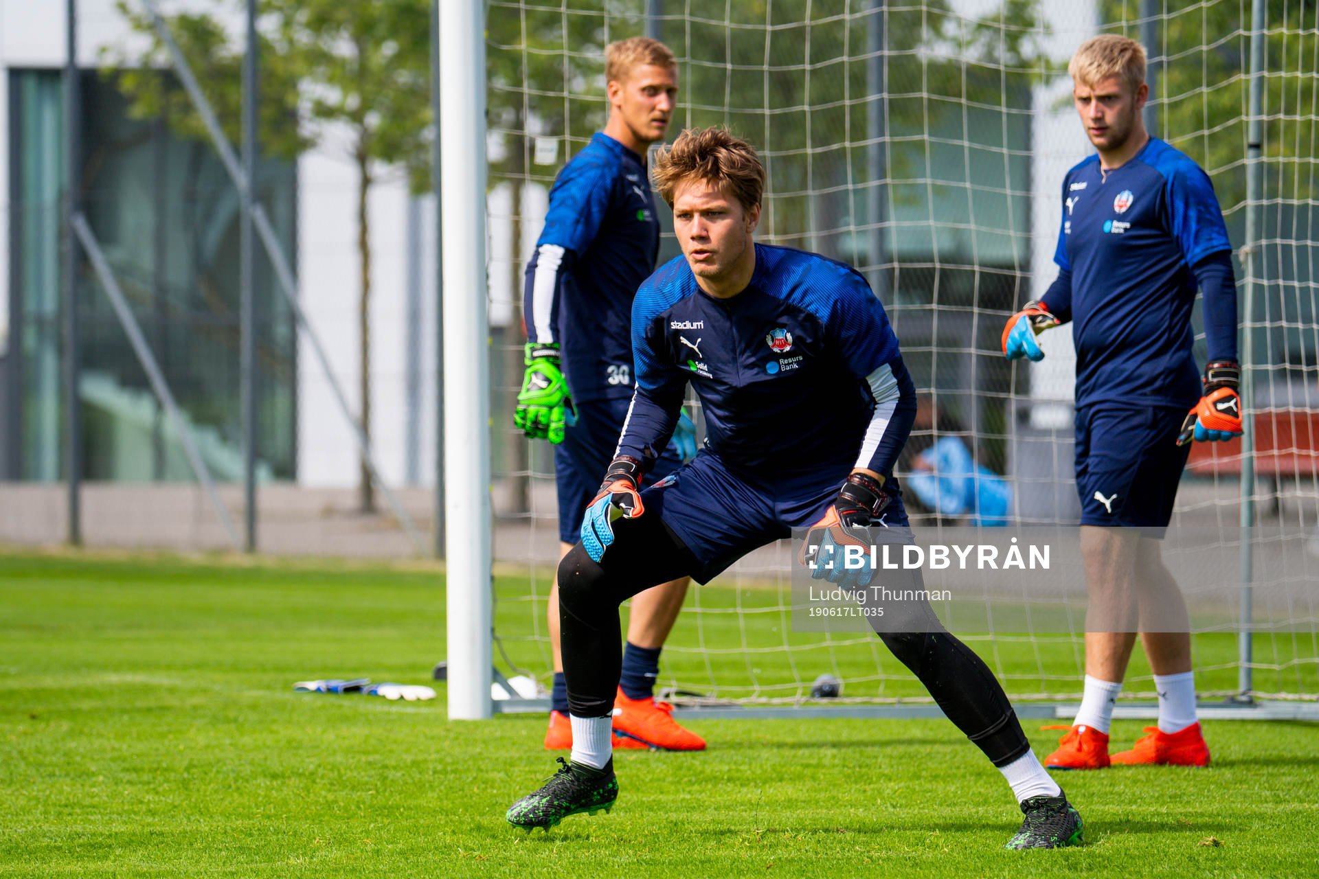 Målvakt Pär Hansson, målvakt Kalle Joelsson och målvakt