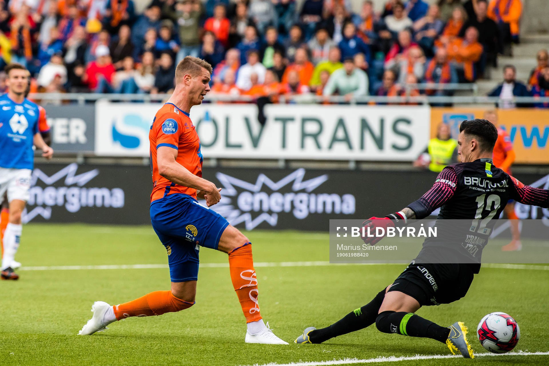 Holmbert Aron Briem Fridjonsson of Aalesund scores the 1-0