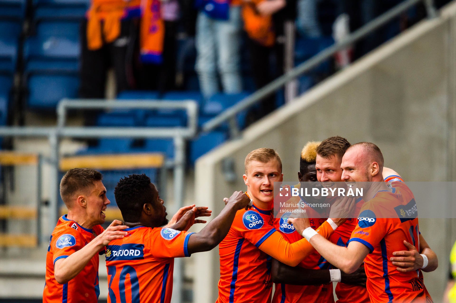 Holmbert Aron Briem Fridjonsson of Aalesund celebrates