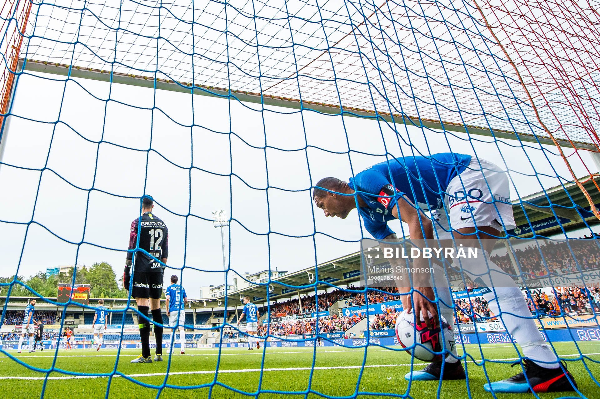 Lunan Ruben Gabrielsen of Molde looks dejected after the 2-0 goal during the cup match between Aalesund and Molde on June 19, 2019 in Ålesund.