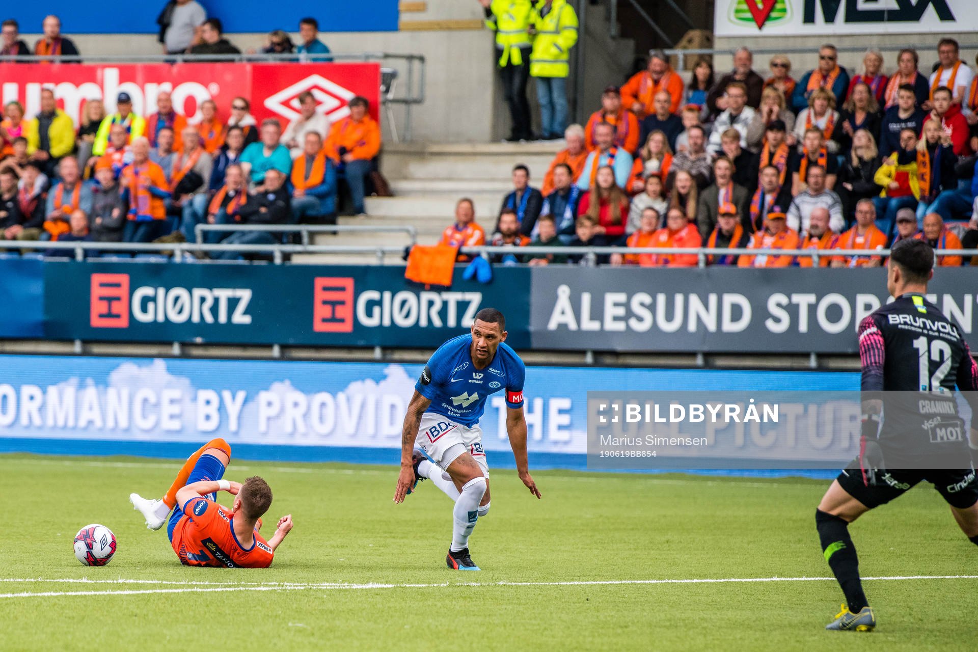Lunan Ruben Gabrielsen of Molde during the cup match between Aalesund and Molde on June 19, 2019 in Ålesund.