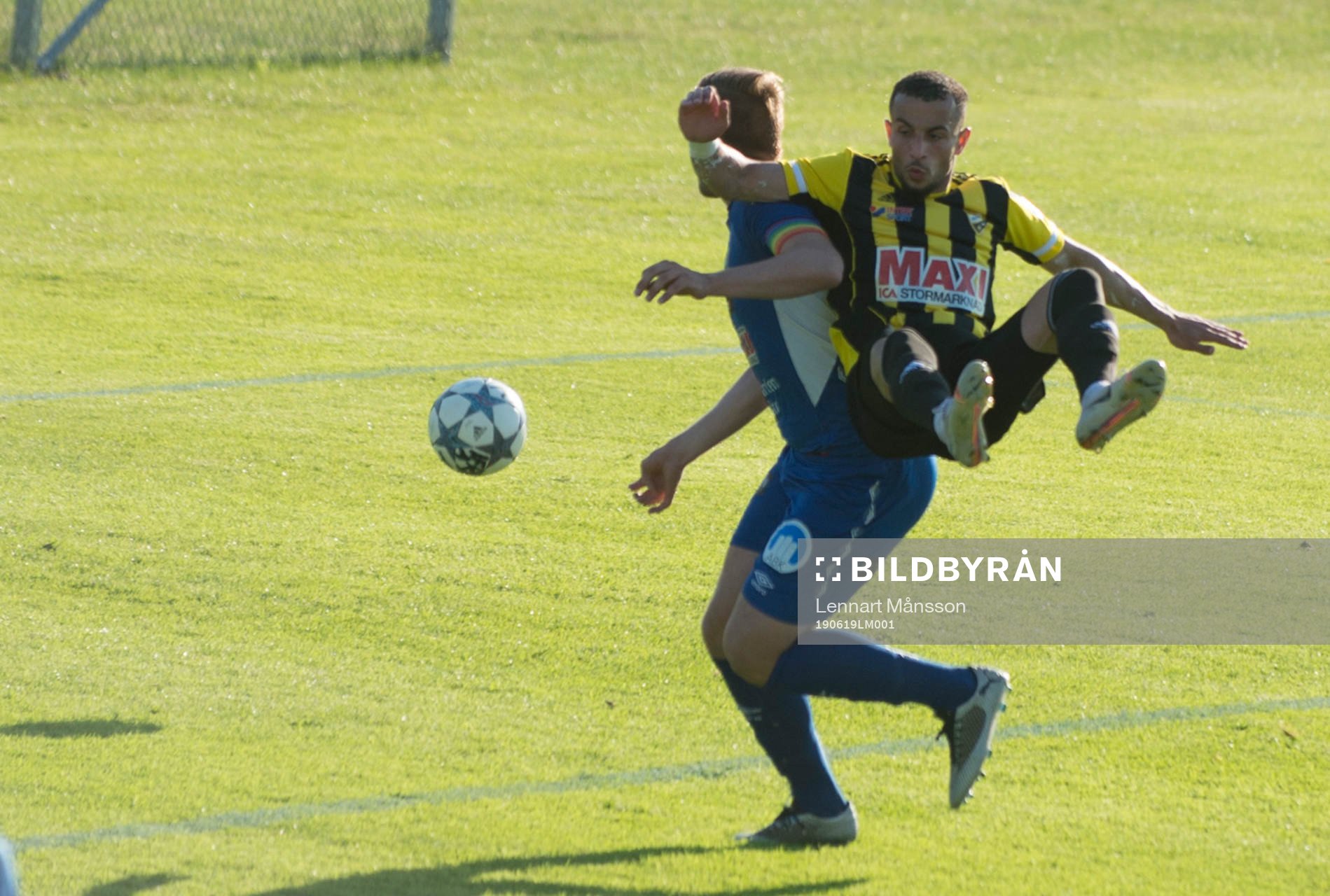IFK Hässleholms Mohamed Hamdan i matchen i division 2 mellan IFK Hässleholm och Nosaby i Hässleholm 19 juni 2019.  