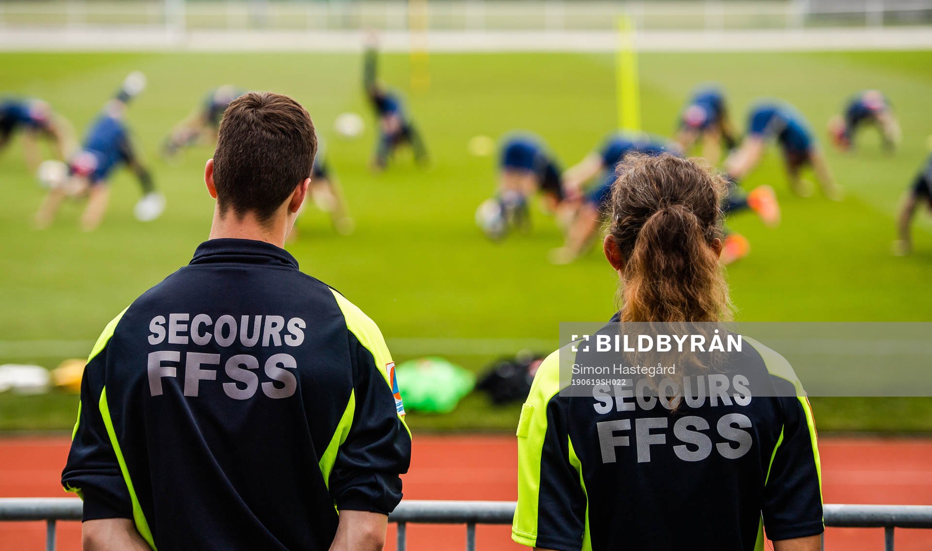 Personnel from the French Federation of Rescue and First Aid