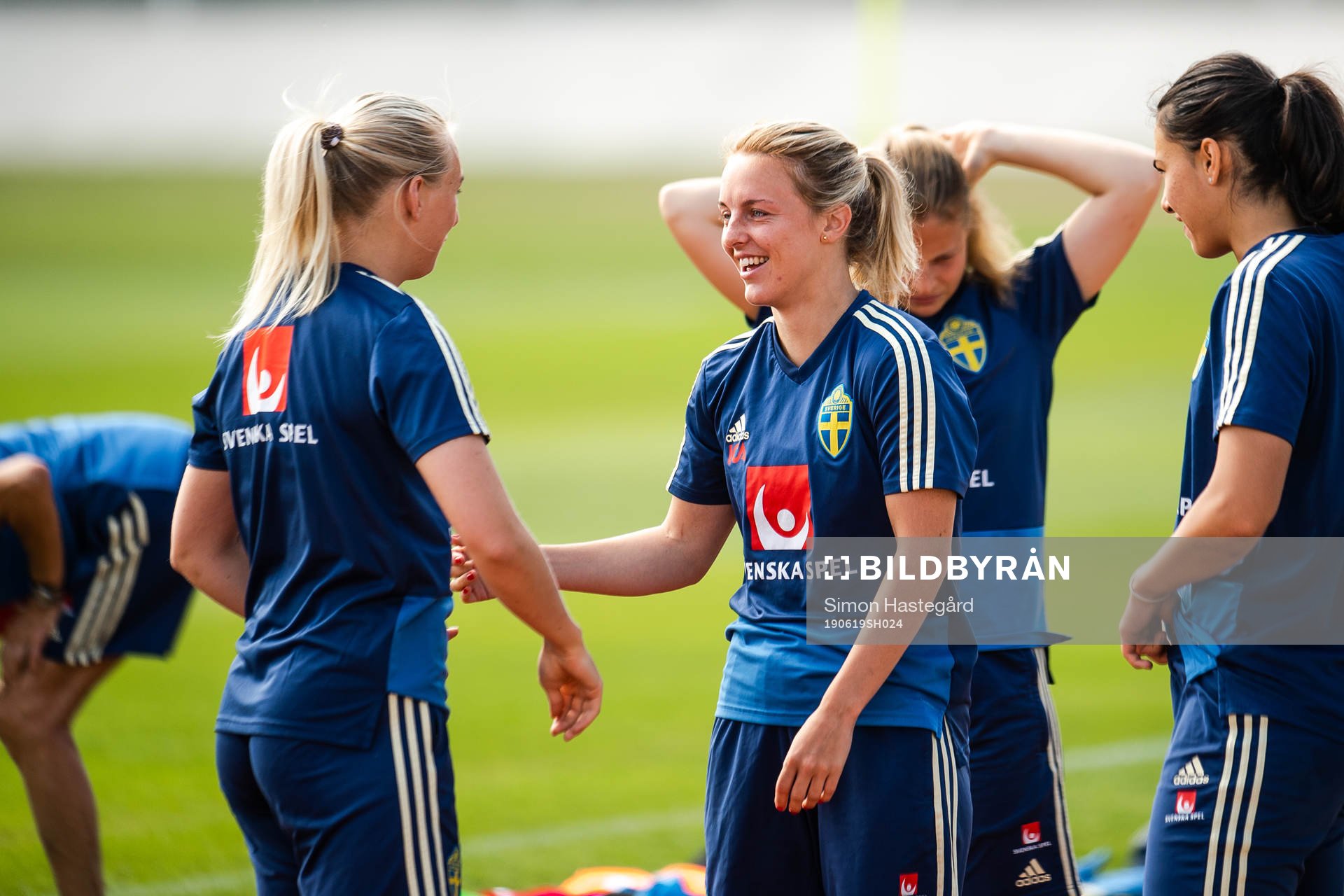 Stina Blackstenius and Mimmi Larsson of Sweden