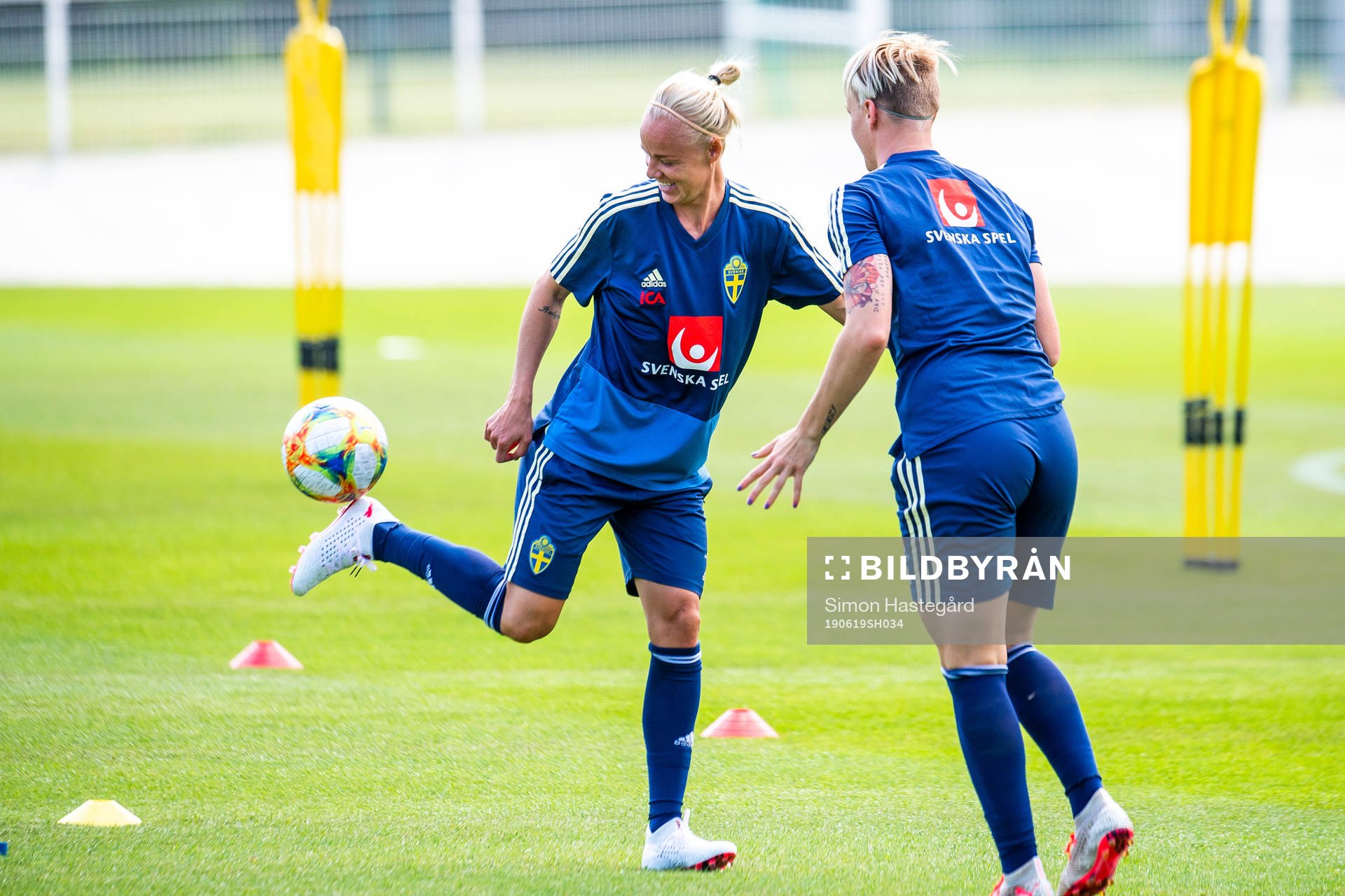 Caroline Seger and Nilla Fischer of Sweden