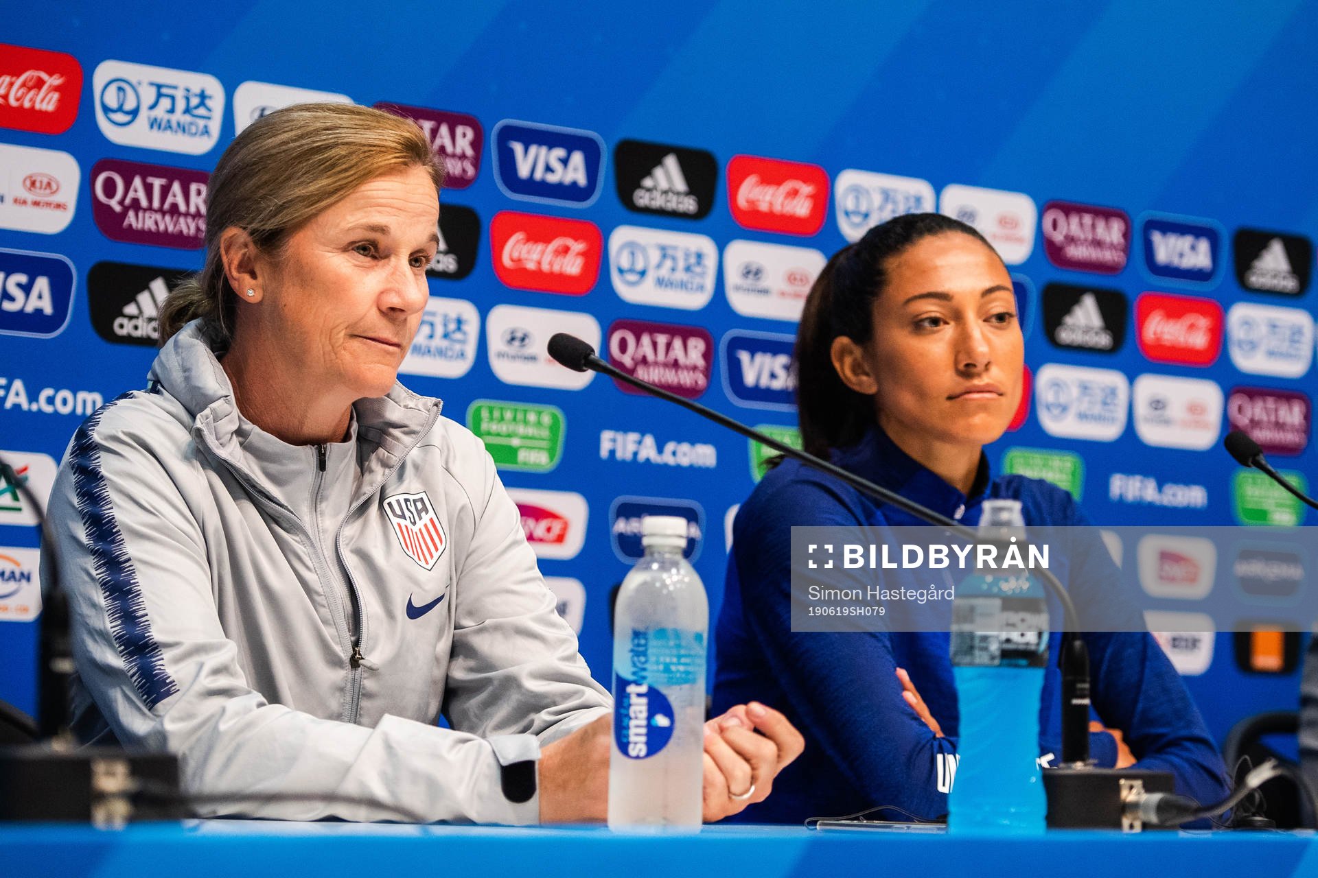 Jillian Ellis, Head coach and Christen Press of USA