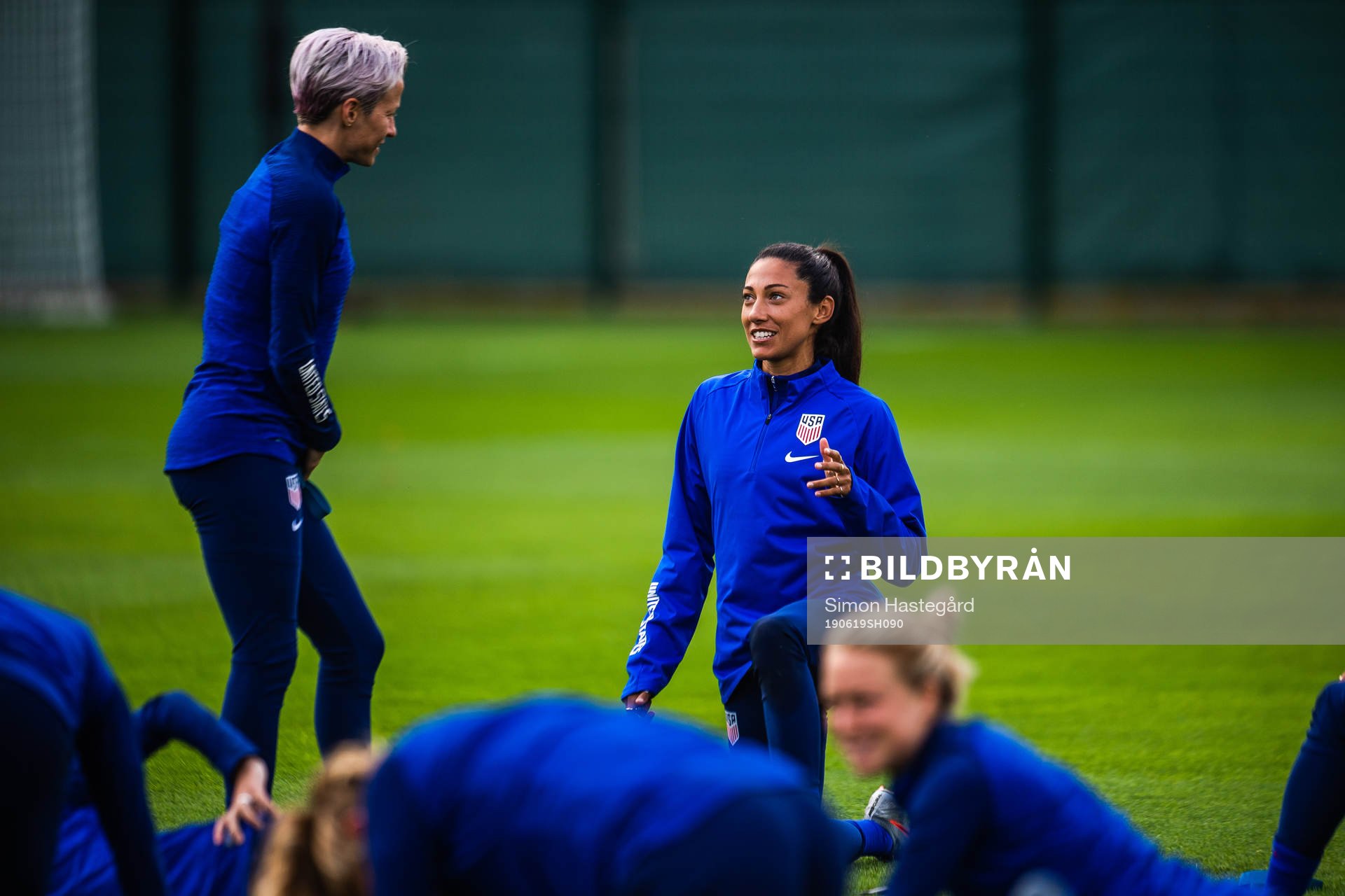 Megan Rapinoe and Christen Press of USA
