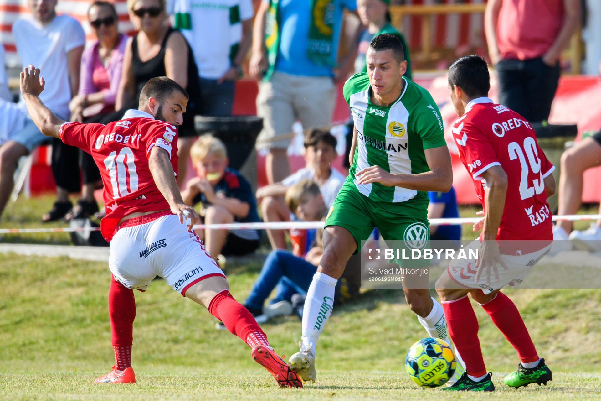 Hammarbys Nikola Djurdjic mot Kalmars Romário Pereira