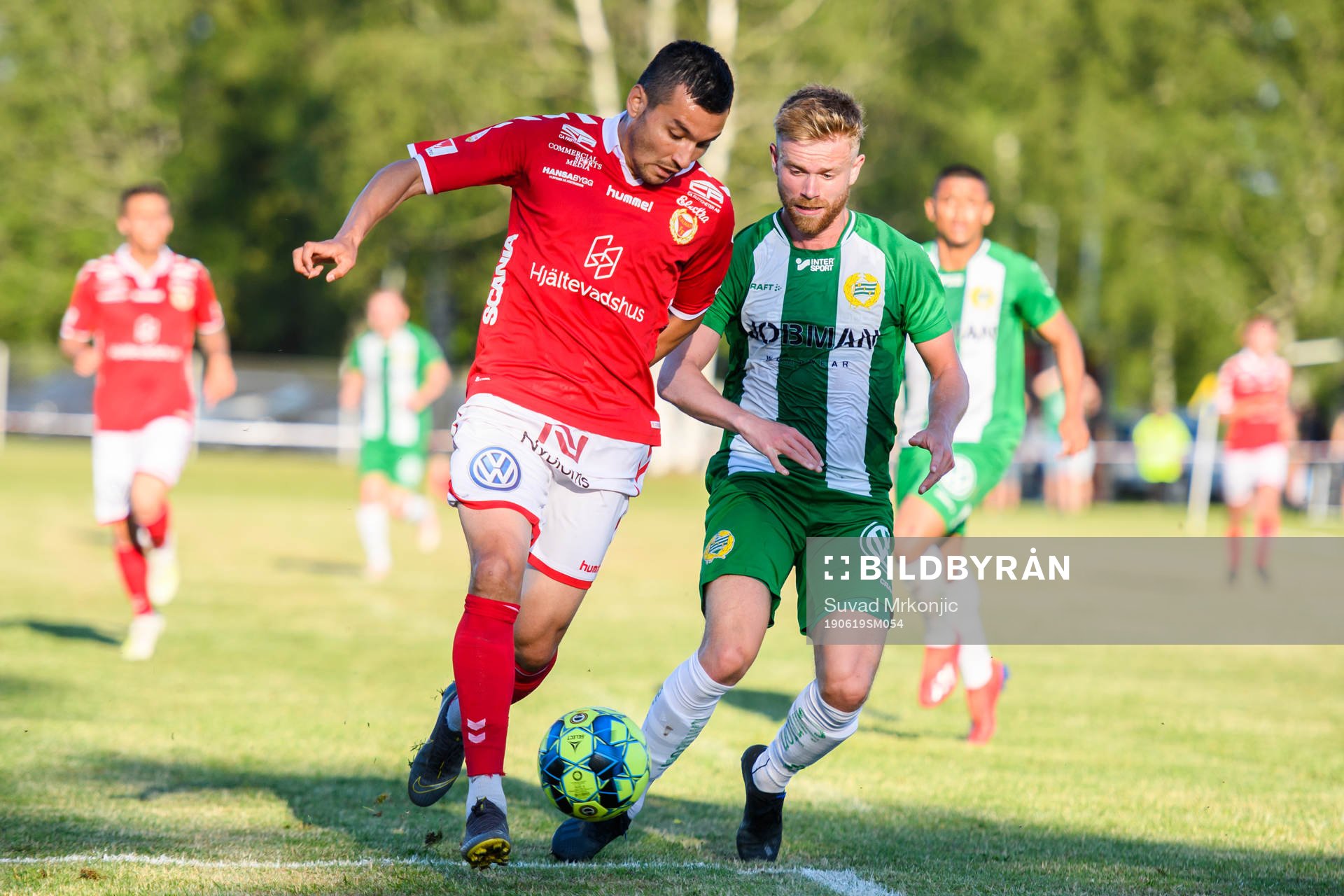 Kalmars Emin Nouri och Hammarbys Dennis Widgren