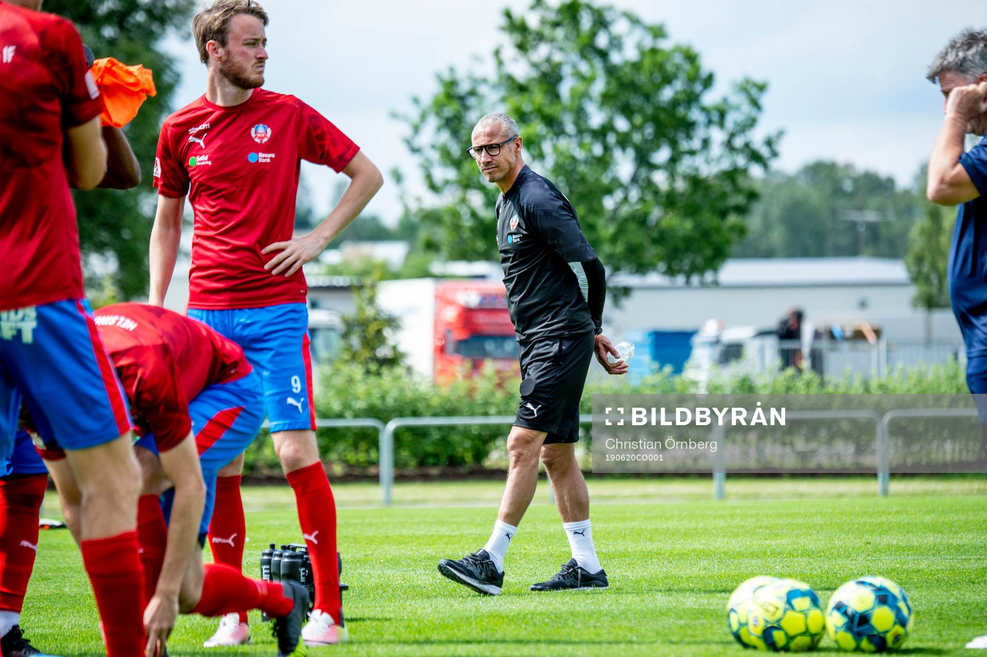 Helsingborgs tränare Henrik Larsson innan träningsmatchen