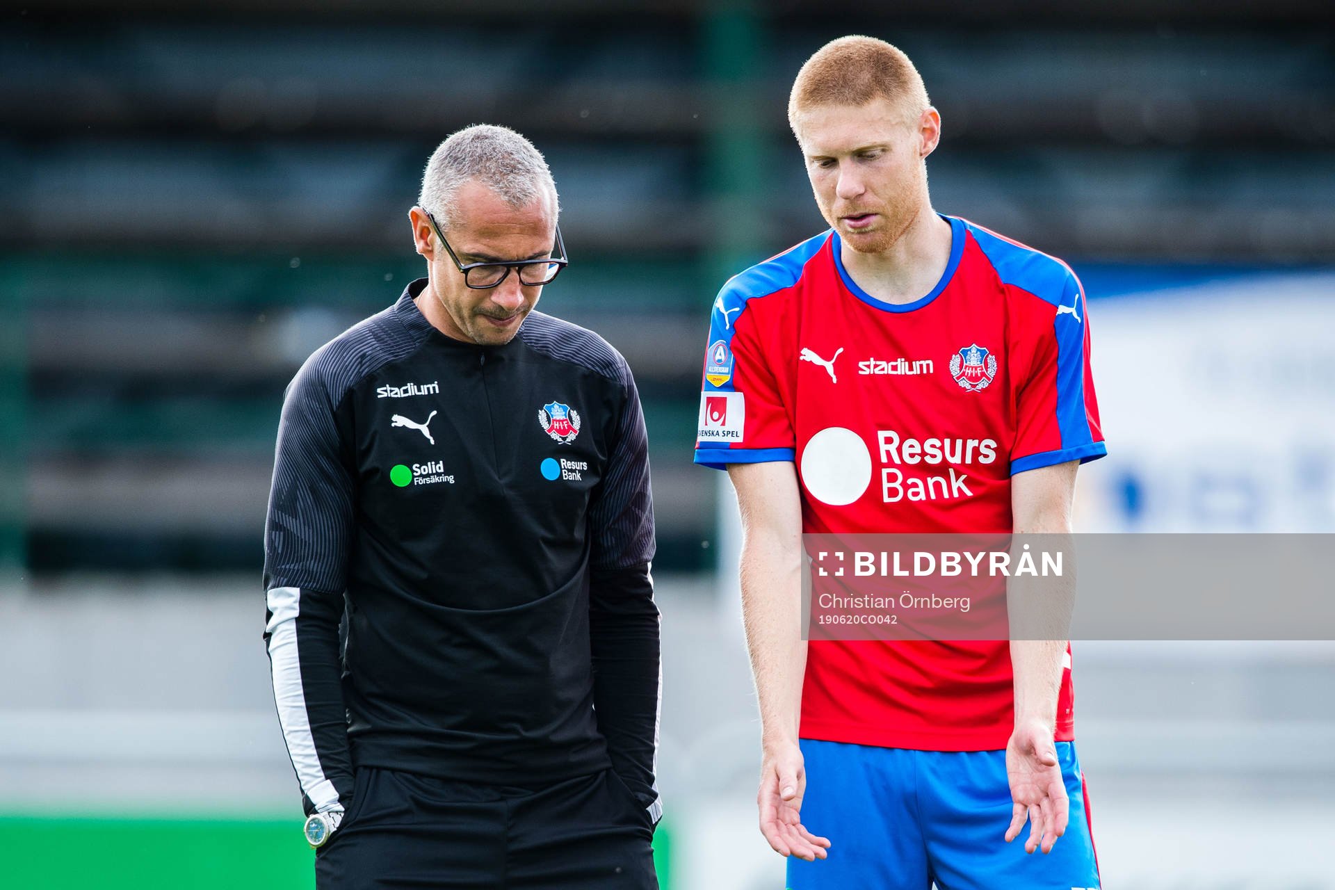 Helsingborgs tränare Henrik Larsson och Markus Holgersson