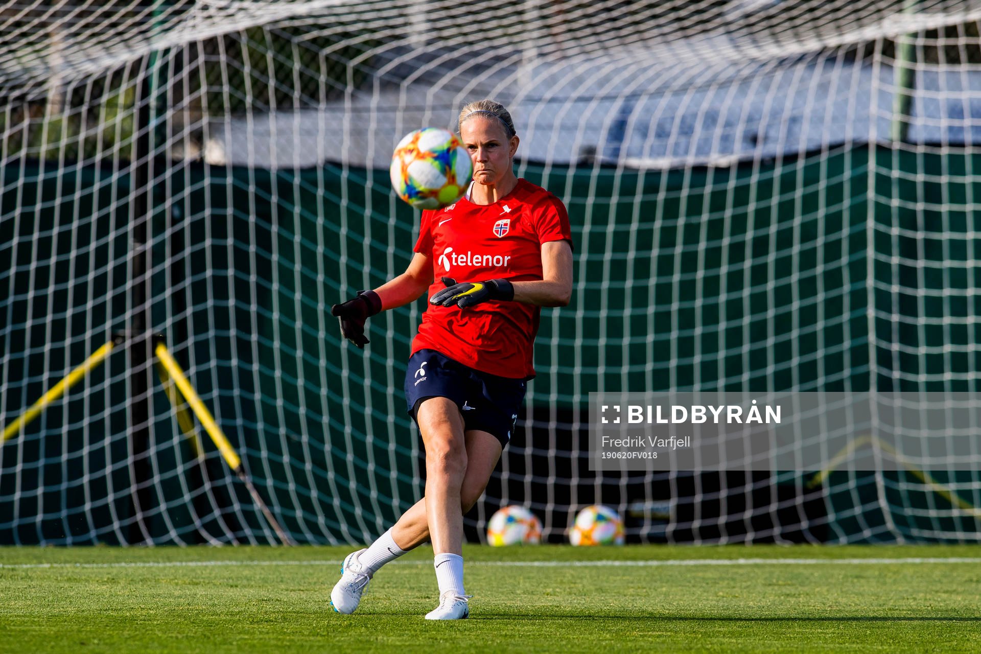 Goalkeeper Ingrid Hjelmseth of Norway