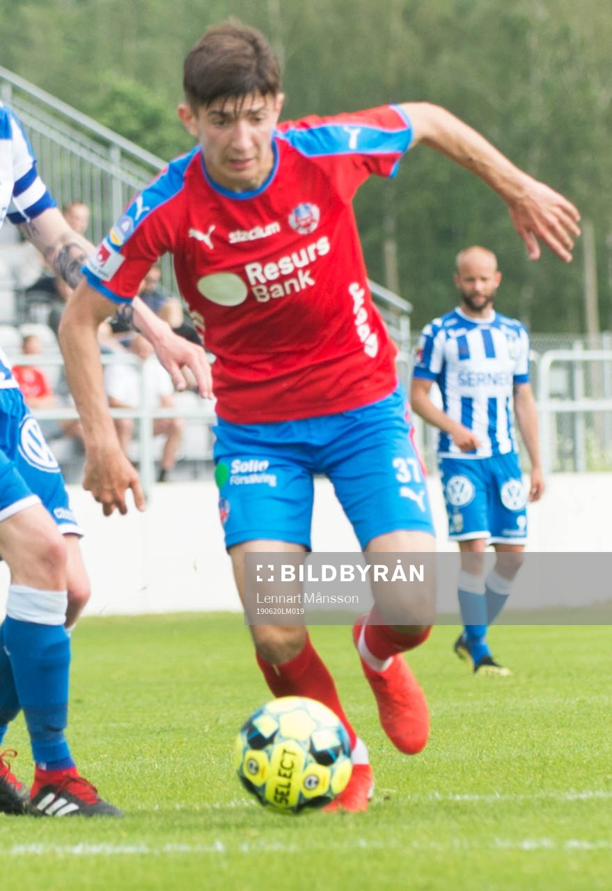 Helsingborgs Armin Gigovic i träningsmatchen mellan