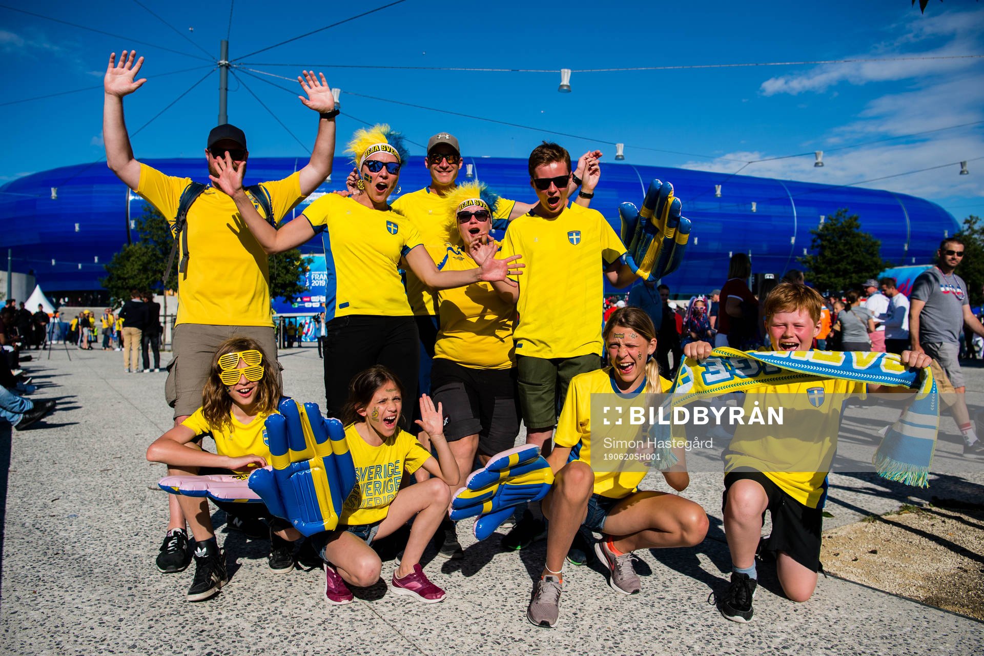 Fans of Sweden ahead the FIFA Women's World Cup match
