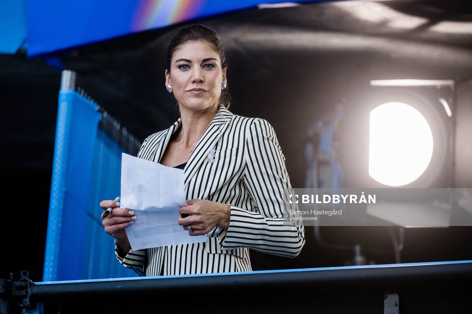 Hope Solo in the stands