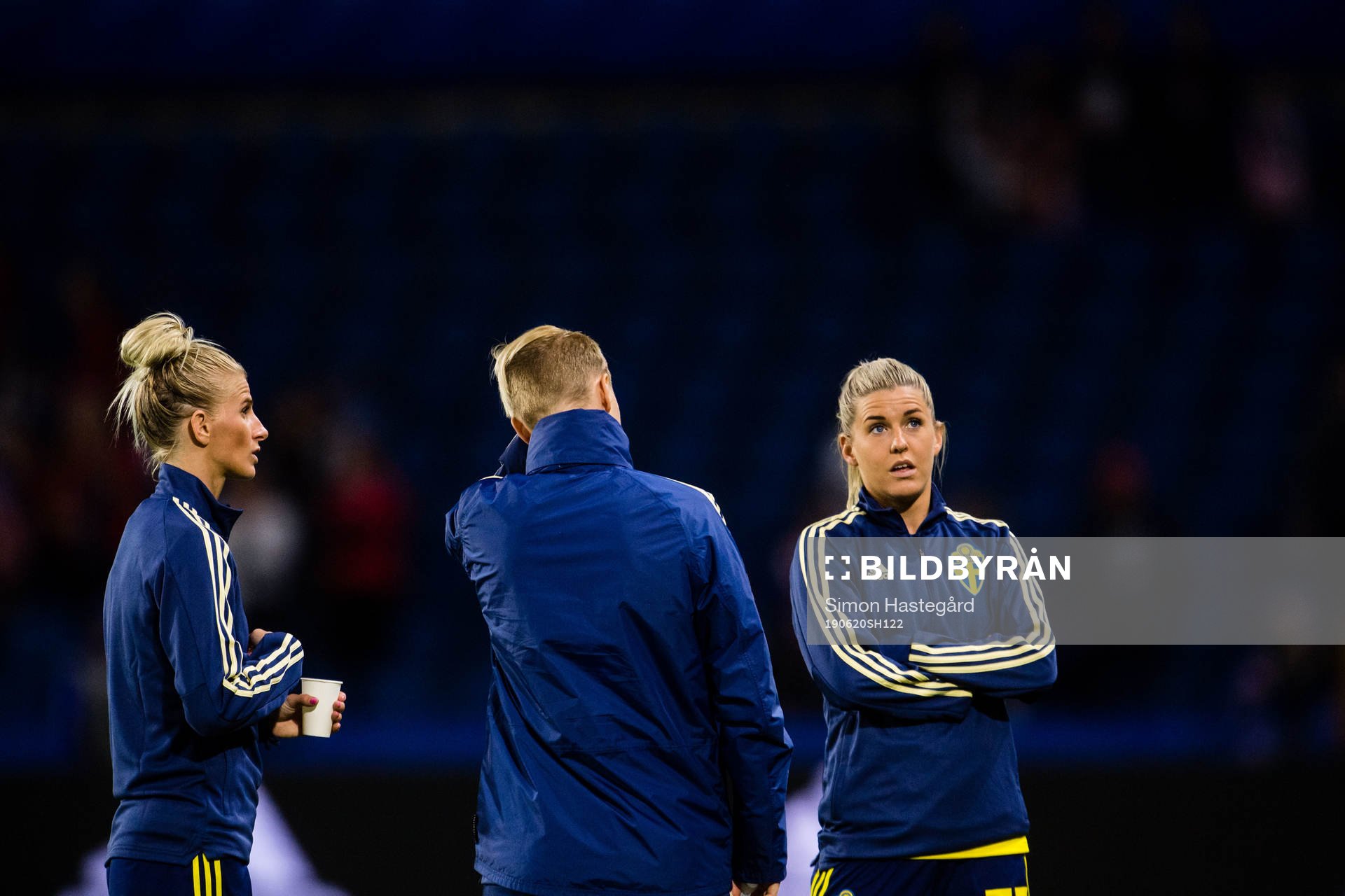Sofia Jakobsson, Nilla Fischer and Olivia Schough of Sweden