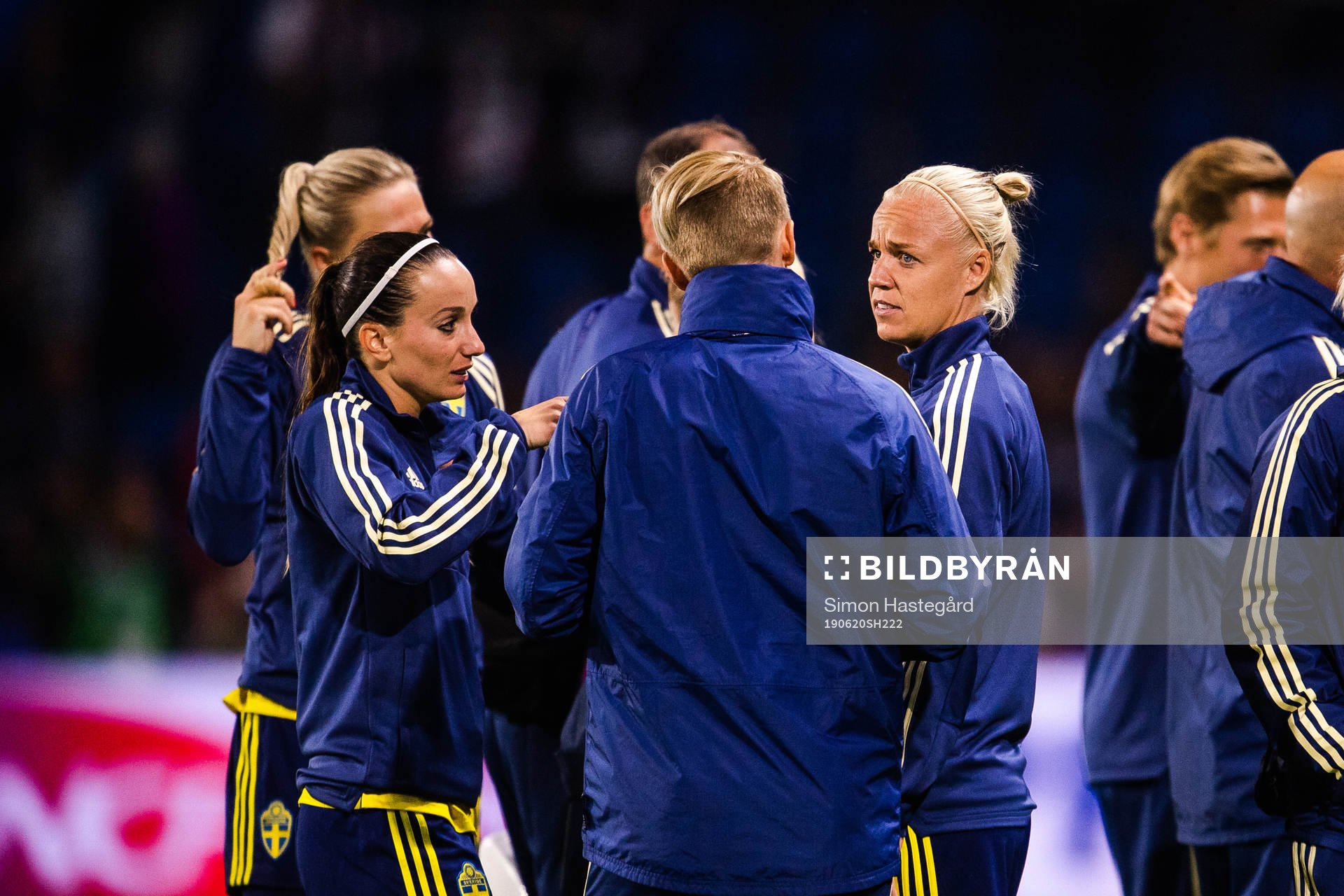 Kosovare Asllani , Nilla Fischer and Caroline Seger of