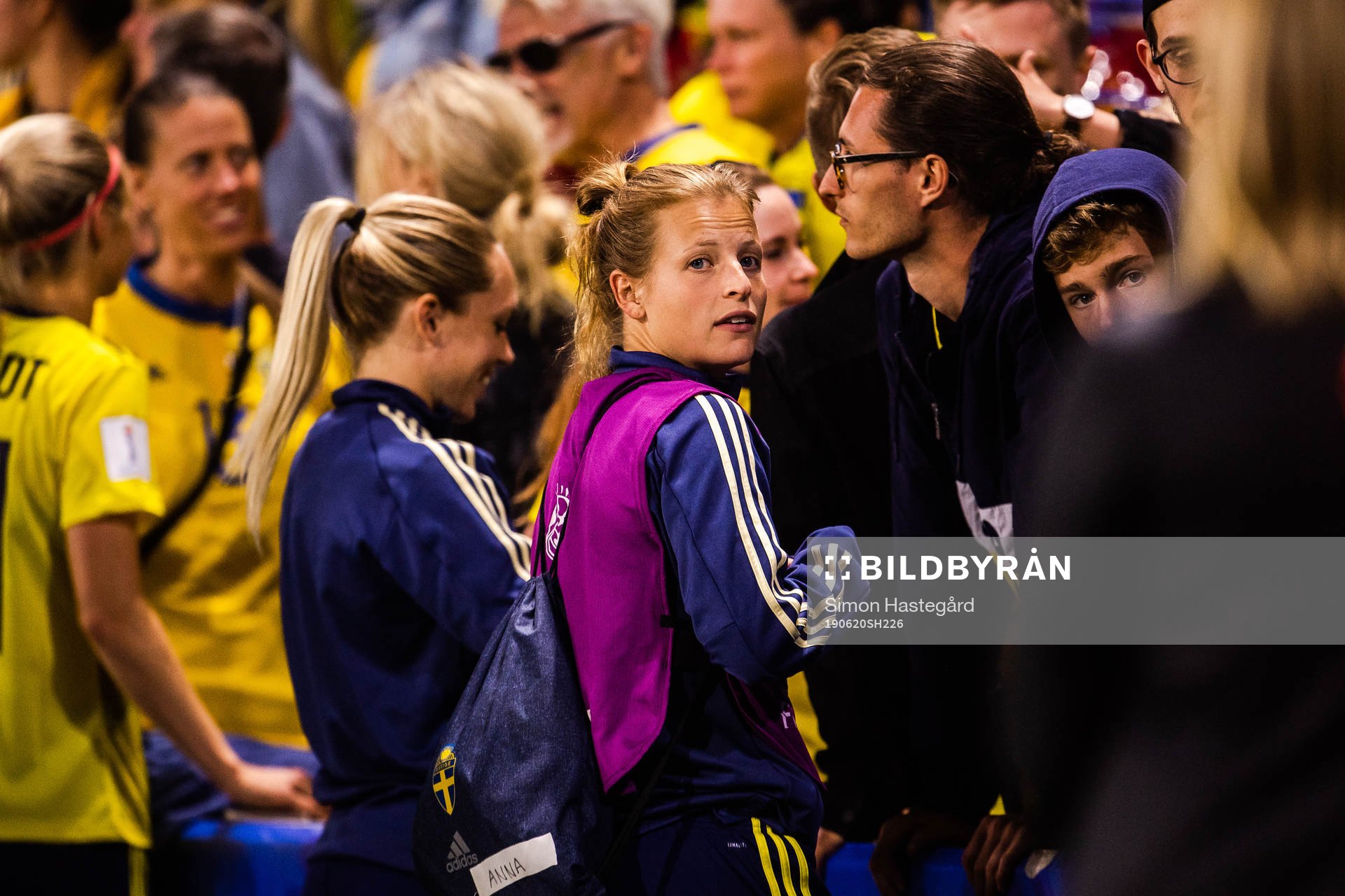Anna Anvegård of Sweden with boyfriend