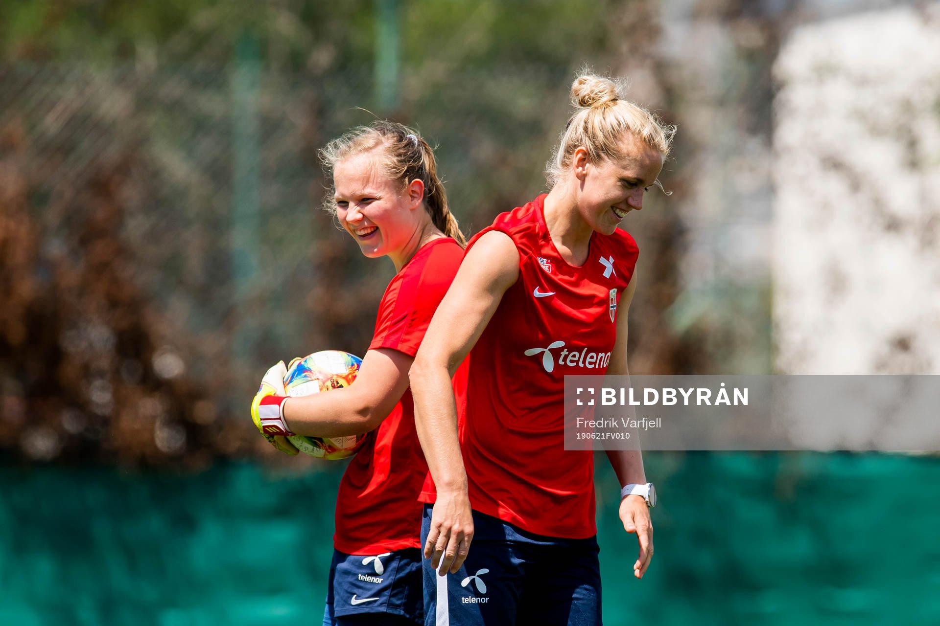 Goalkeeper Oda Maria Hove Bogstad and Elise Hove Thorsnes