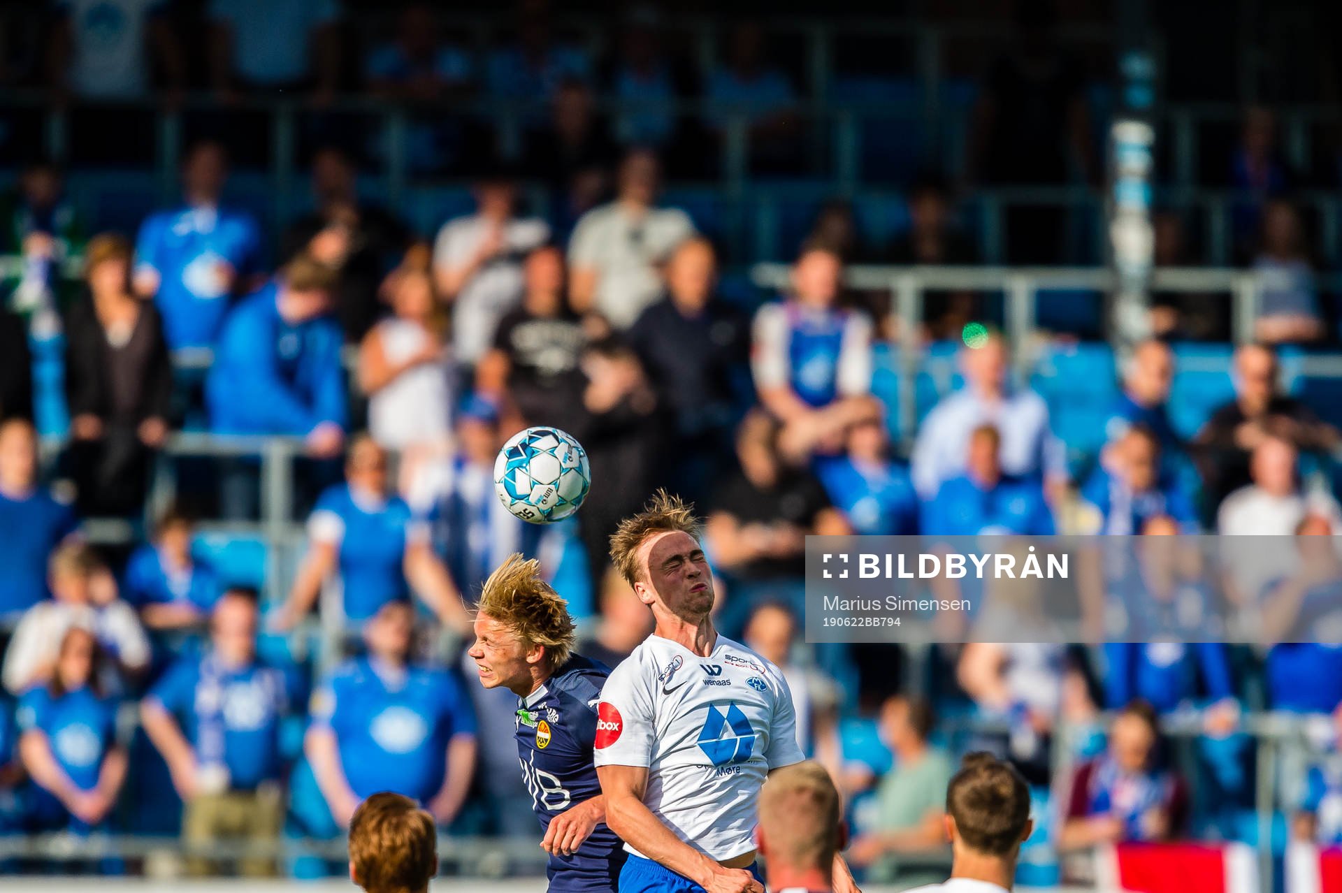 Sebastian Pedersen of Strømsgodset and Martin Skjelbreid