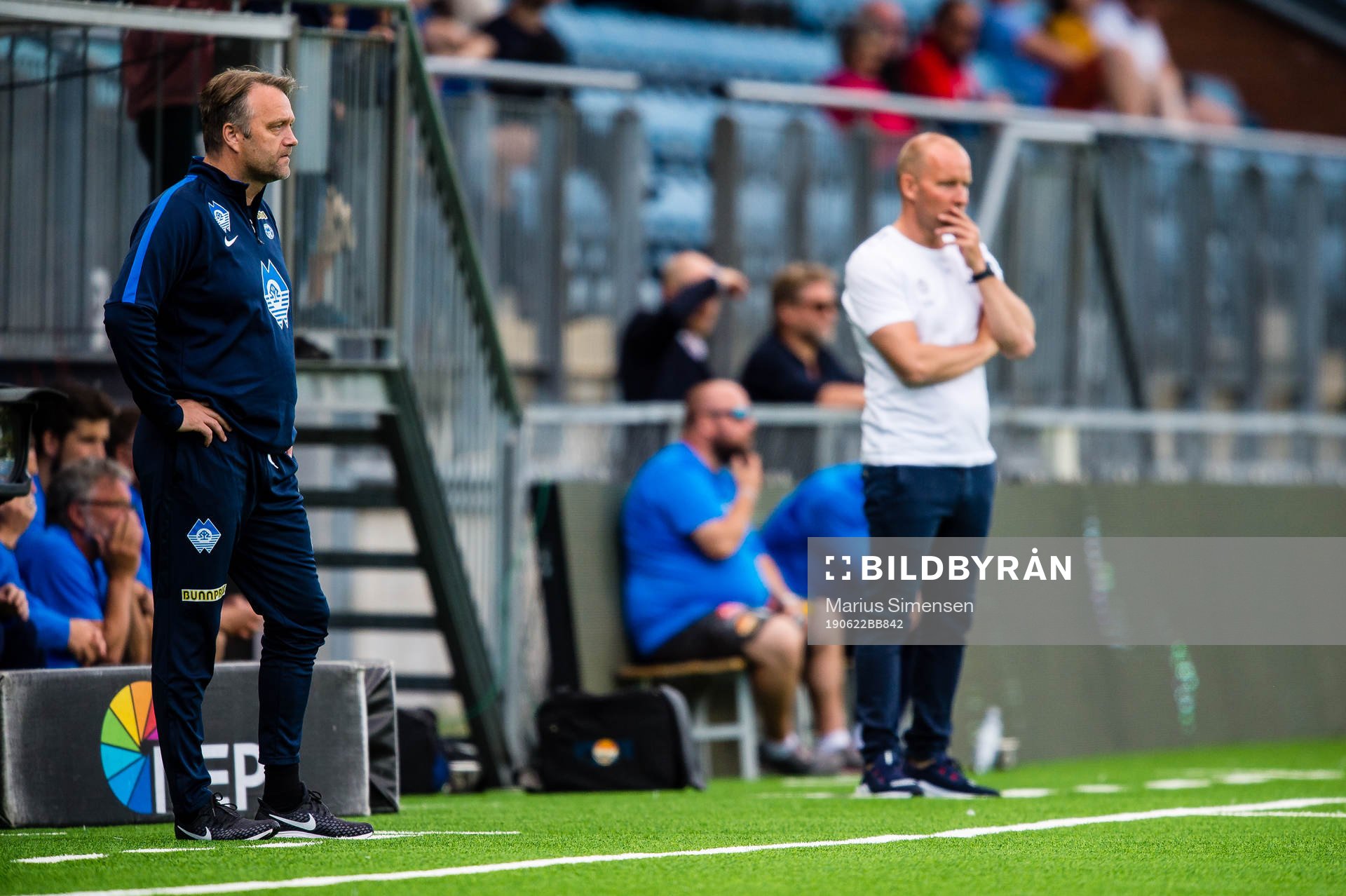 Erling Moe, head coach of Molde,  and Henrik Pedersen, head