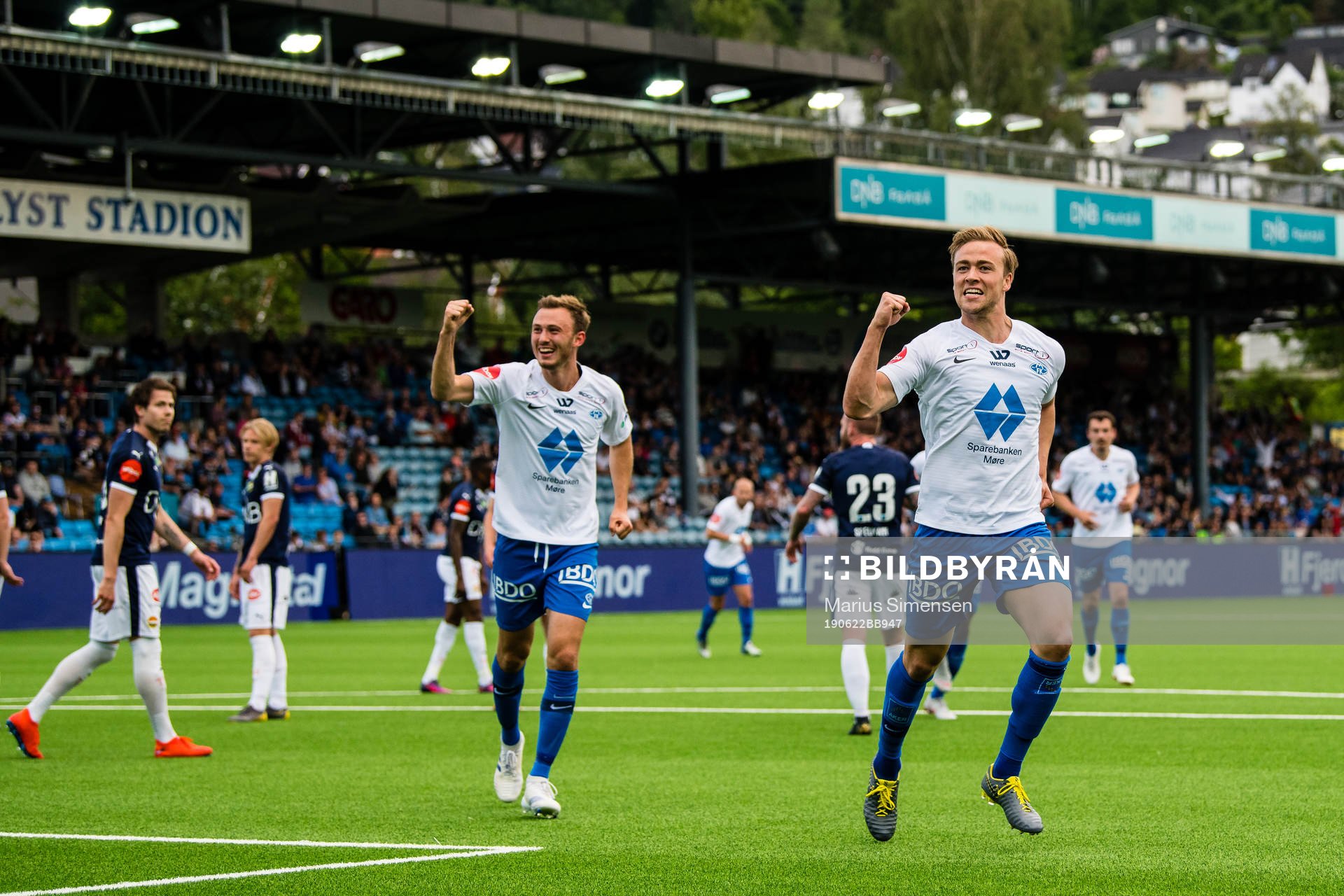 Martin Skjelbreid Ellingsen of Molde celebrates