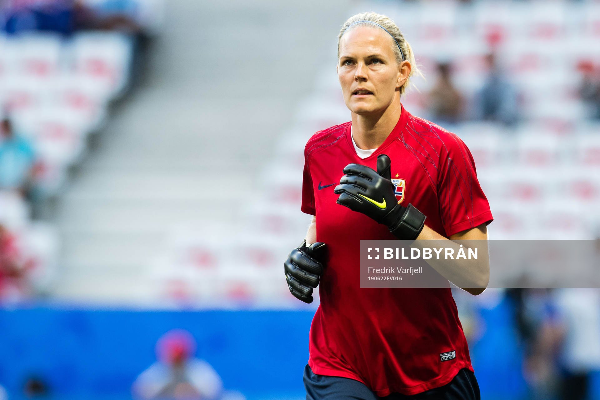 Goalkeeper Ingrid Hjelmseth of Norway
