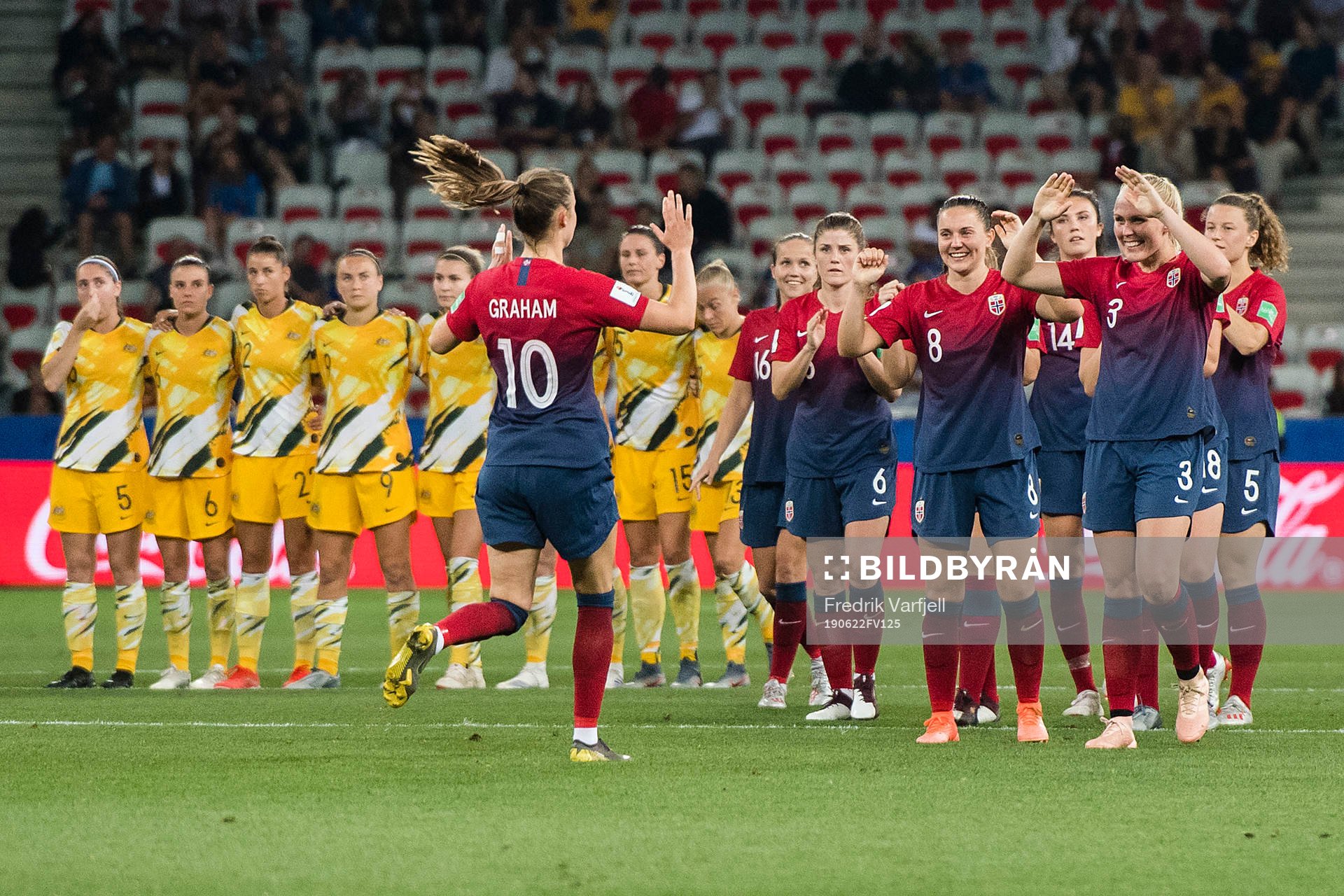 Caroline Graham Hansen of Norway celebrates