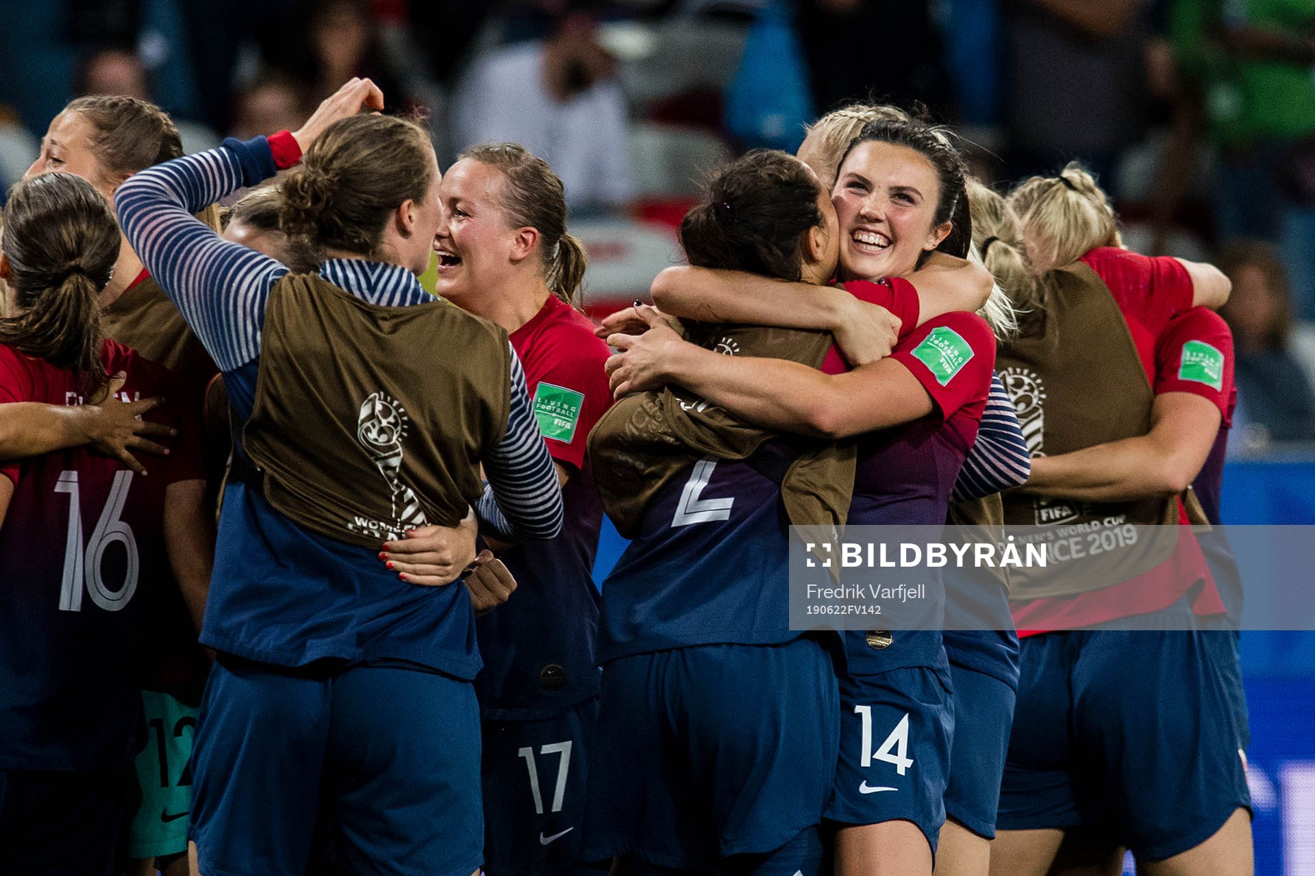 Ingrid Syrstad Engen of Norway celebrates