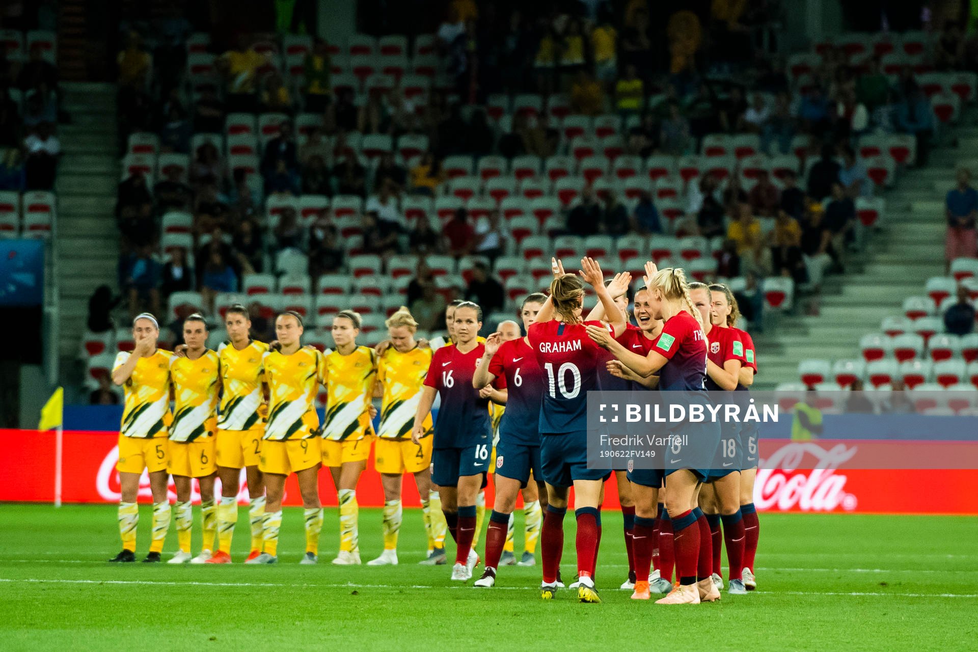 Caroline Graham Hansen of Norway celebrate with her