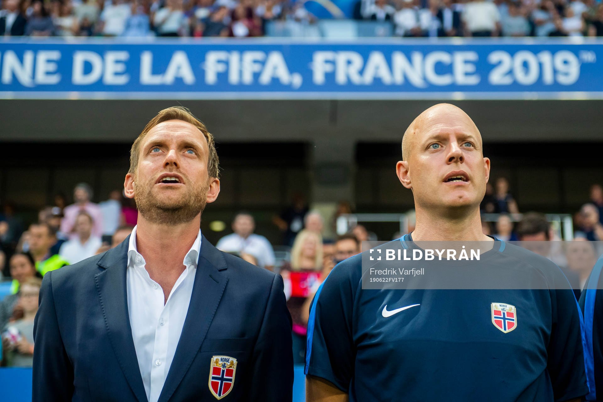 Martin Sjögren, head coach of Norway, and Anders Jacobson,