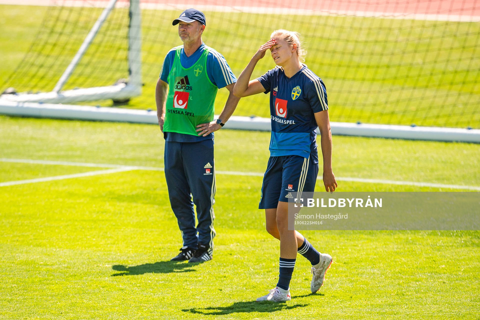 Peter Gerhardsson, Head coach and Fridolina Rolfö of Sweden