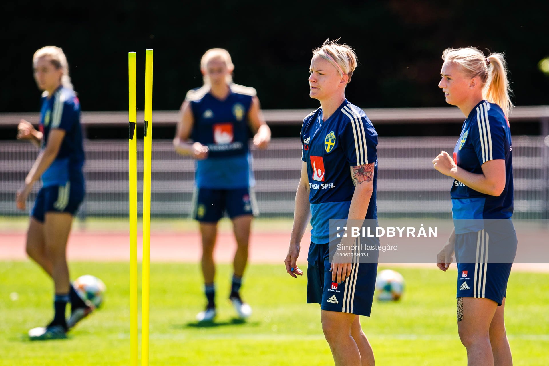 Nilla Fischer and Stina Blackstenius of Sweden