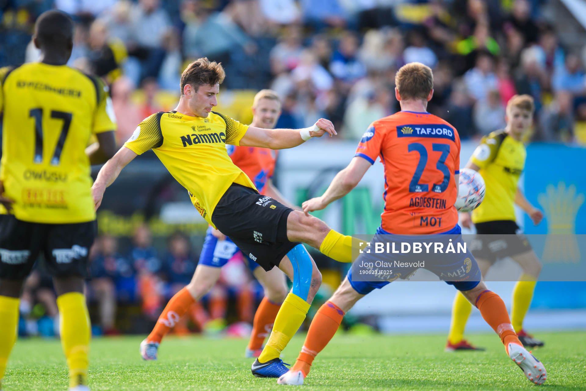 Marius Svanberg Alm of Raufoss during the OBOS-ligaen match between Raufoss and Aalesund on June 23, 2019 in Raufoss.
