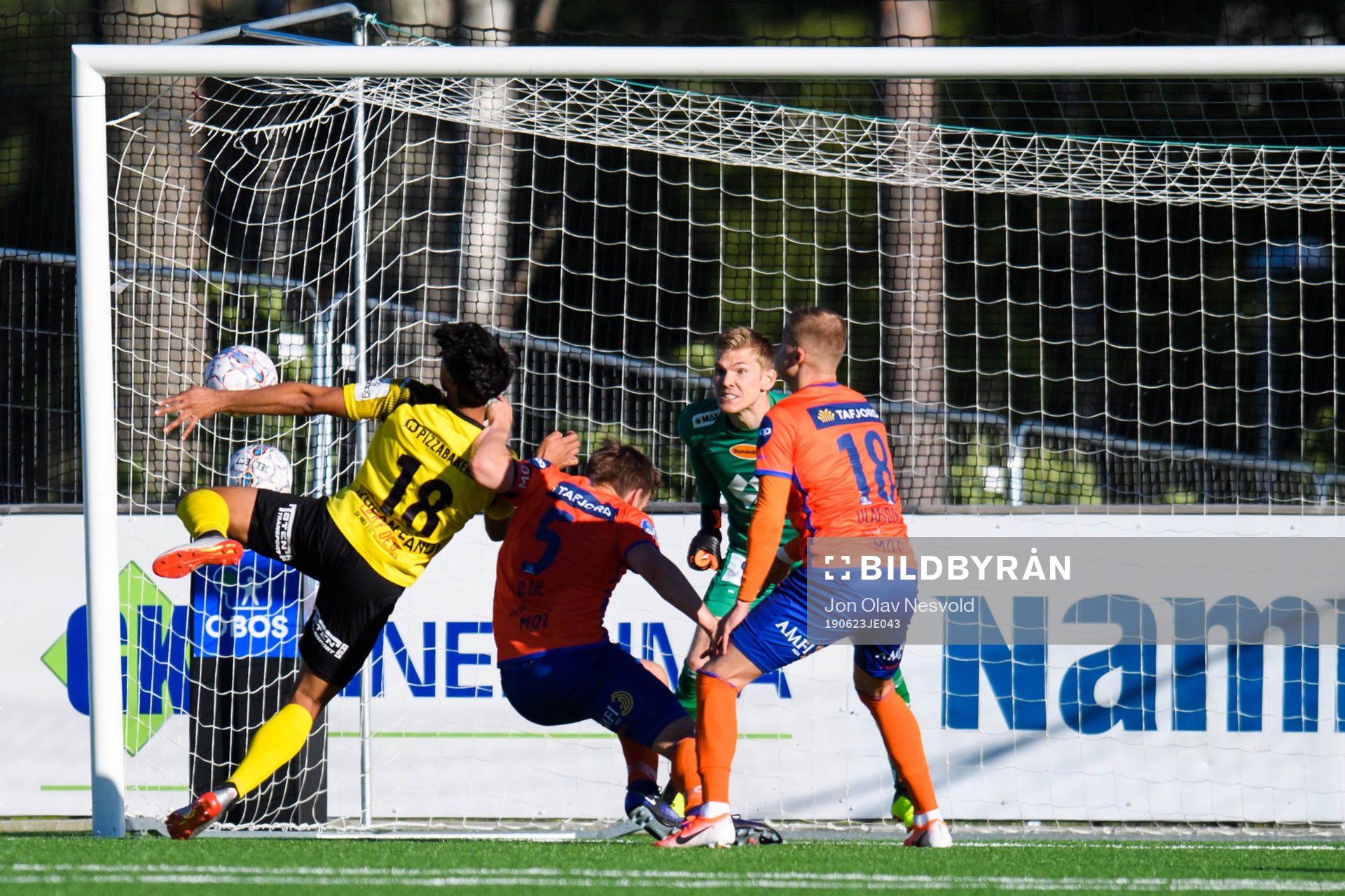 Ikhsan Fandi of Raufoss score the 2-1 goal