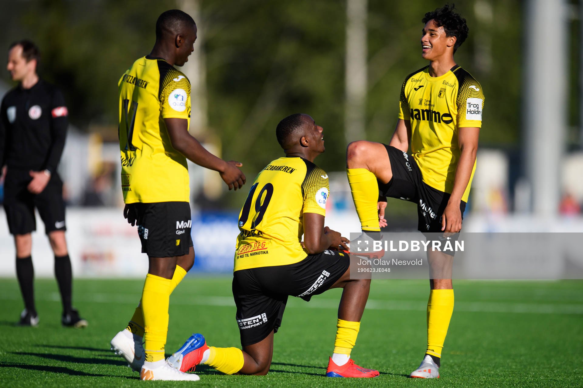 Parfait Bizoza and Ikhsan Fandi celebrate